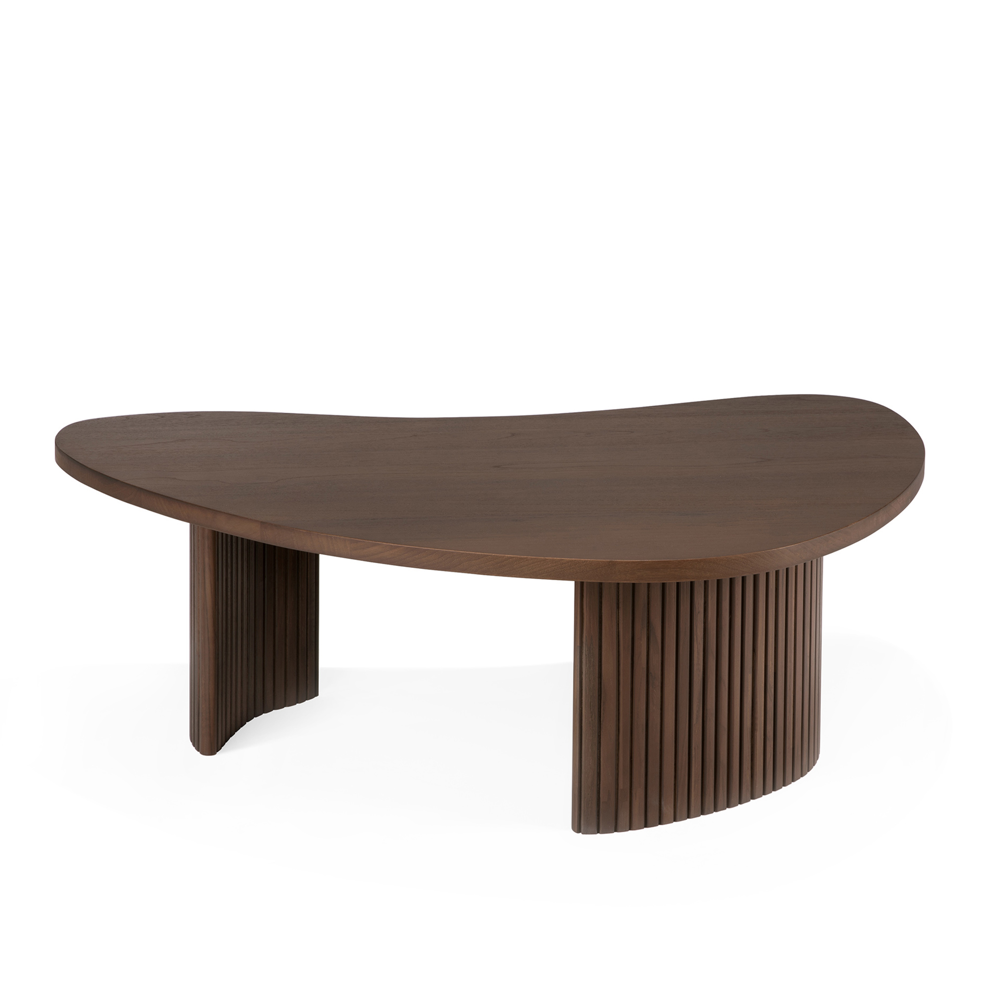 Ethnicraft - Boomerang Coffee Table - Varnished Teak - Brown - Pebble Shape 90 x 61 x 29 - Soffbord - Träfärgad - Trä | Möbler - Bord - Soffbord | Möbelexperten