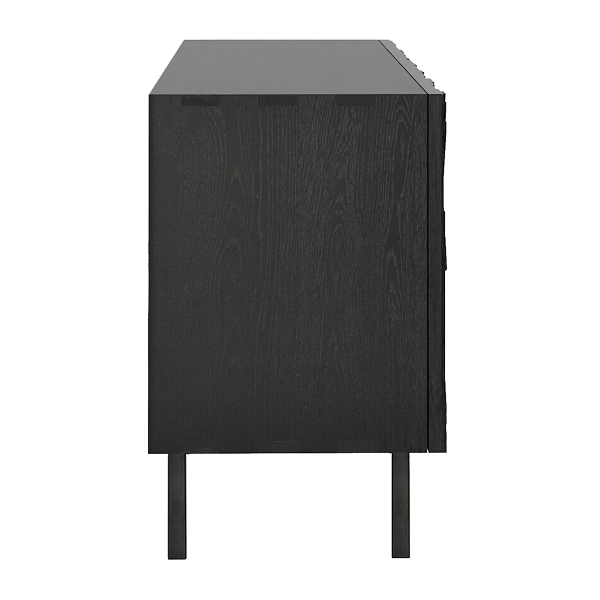 Teak Graphic Black Sideboard