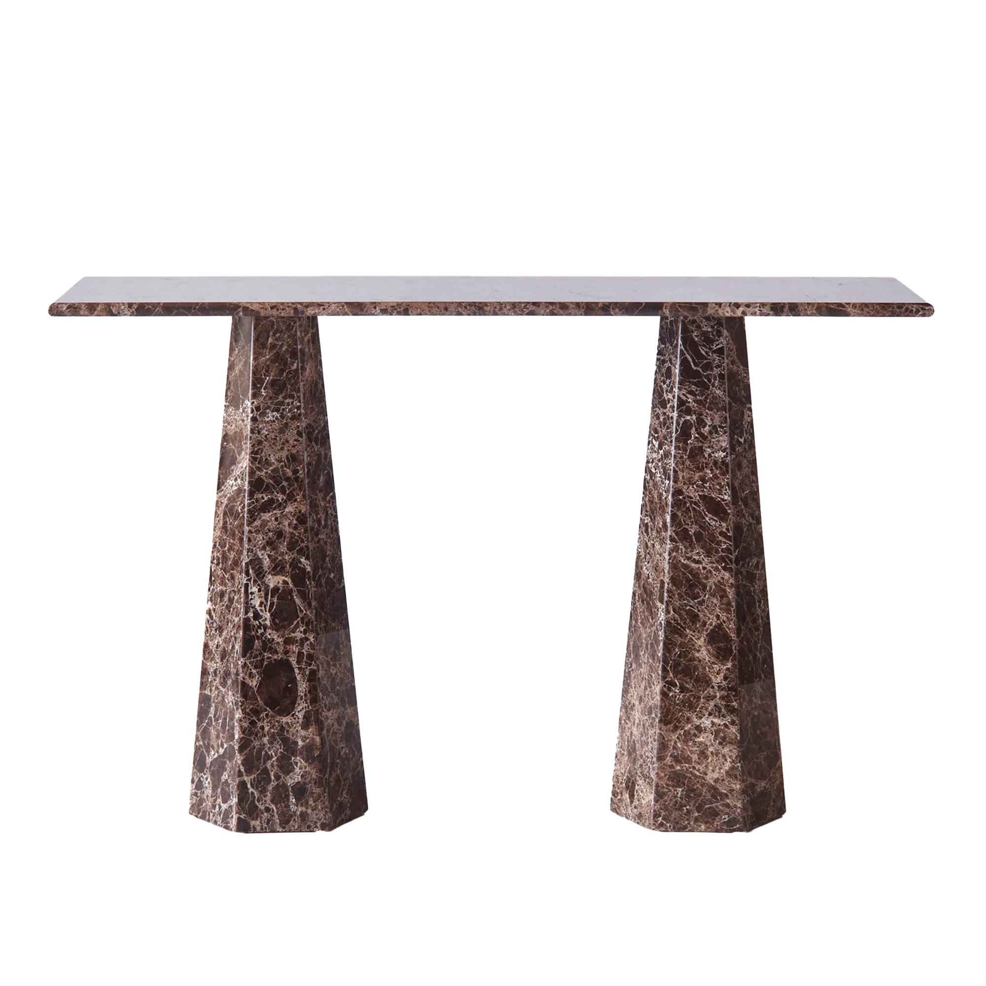 Dusty Deco - Hexagon Console- Dark Emprador - Avlastningsbord - Edin & Lina Kjellvertz - Brun - Sten