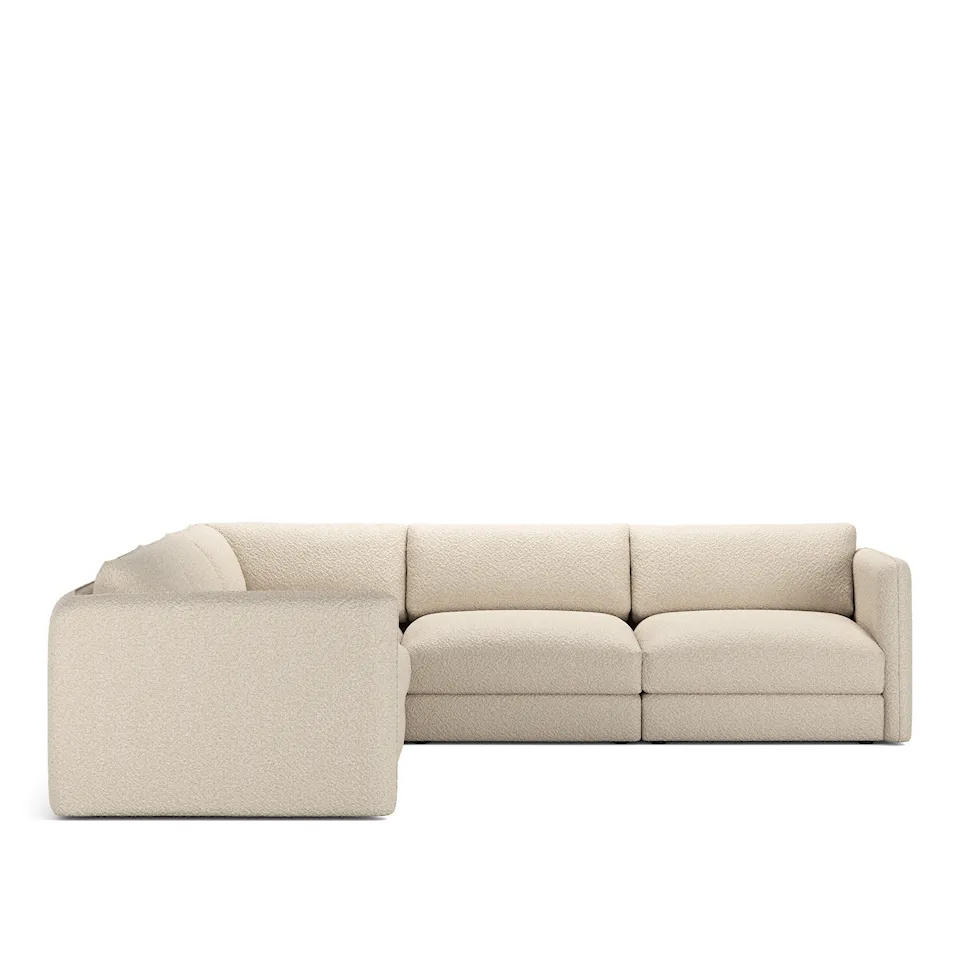 Pavarotti 5-Seater Corner, Removable Cover, Cushion Variant 03, Ascot White