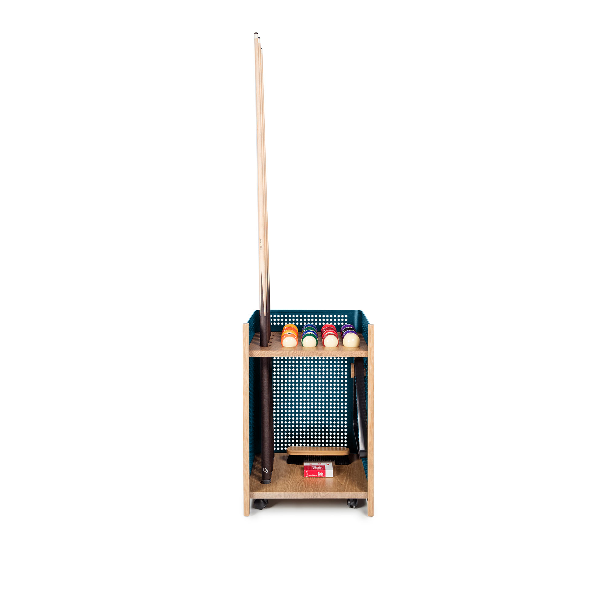 RS Barcelona - Mou Indoor Floor Cue Rack, Blue, Oak tray - Spel - Yonoh