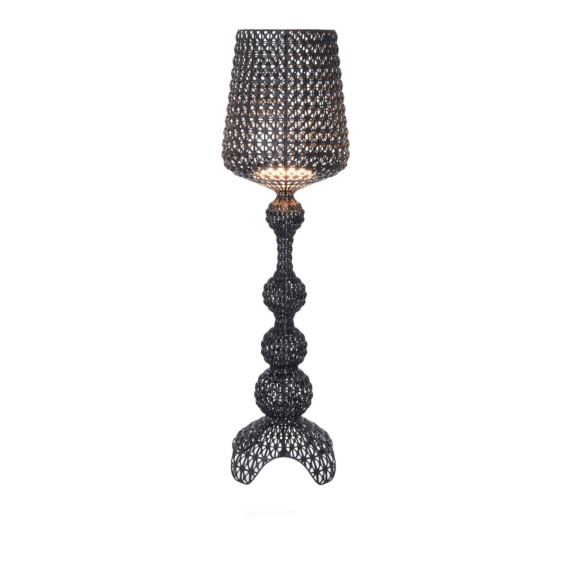 Kartell - Kabuki Floor Lamp 9185, Opaque Black, Excl. LED 26W, Dimmable - Golvlampor utomhus - Ferruccio Laviani - Svart