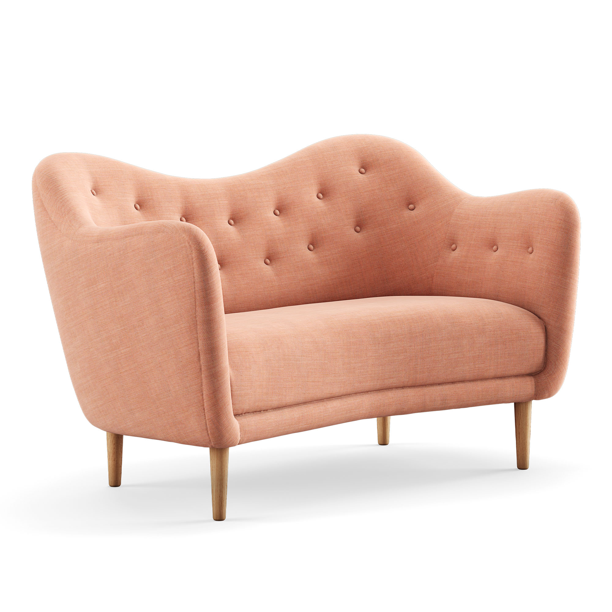 House of Finn Juhl - 46 Sofa, Dark oiled oak, Cat. 1 Remix 612 - Soffor - Finn Juhl - Rosa