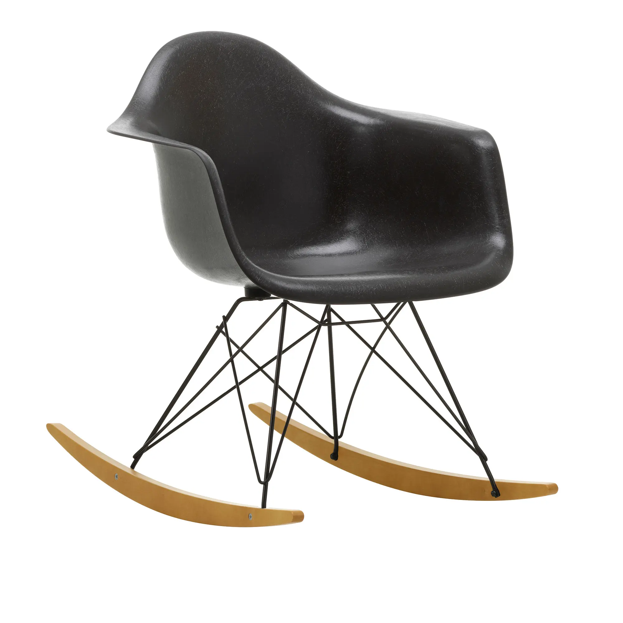 Eames Fiberglass Armchair RAR gungstol Basic Dark/Golden Maple