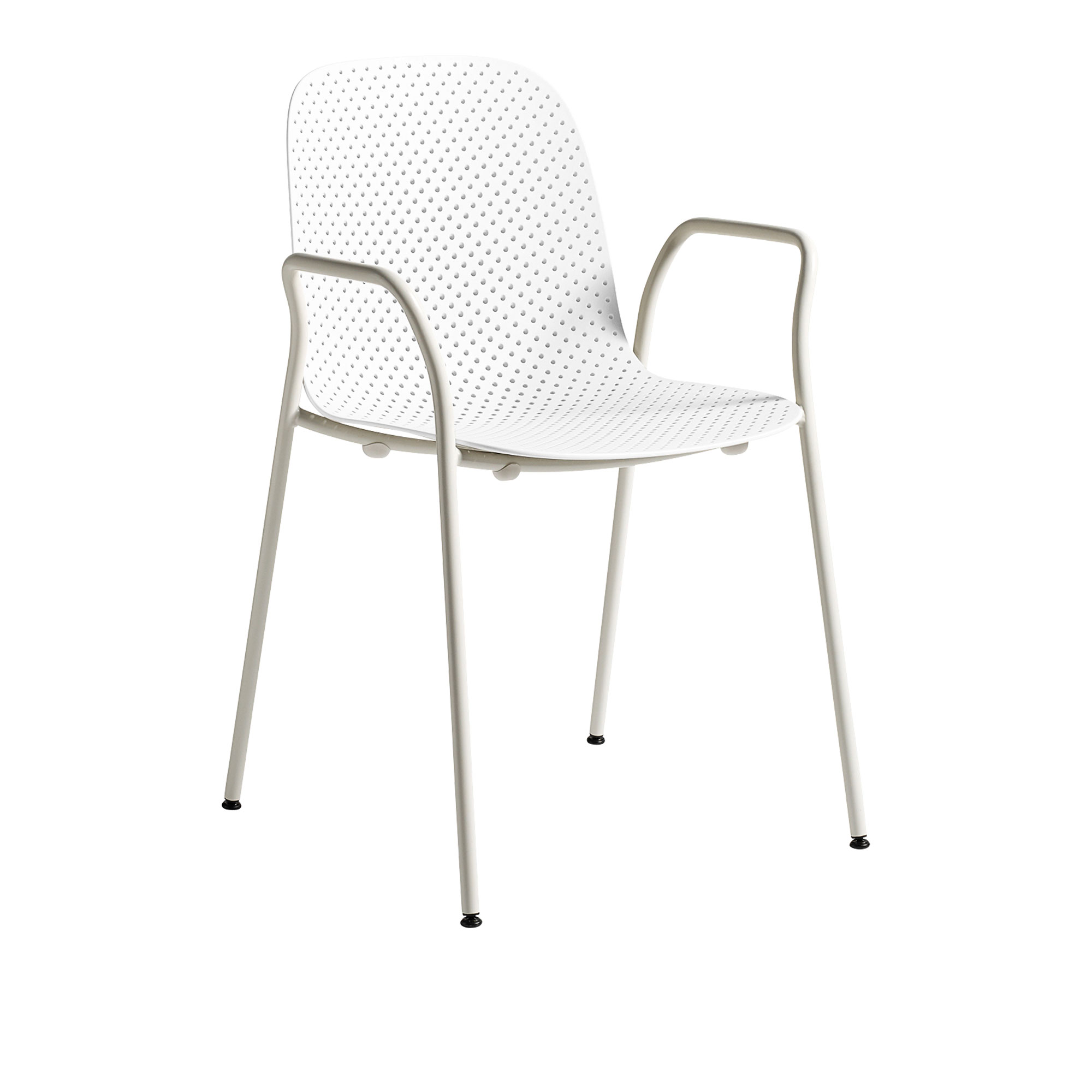 HAY - 13Eighty Armchair - Grey White Base - Chalk White - Matstolar utomhus - Scholten & Baijings - Grå,Vit - Metall/Plast