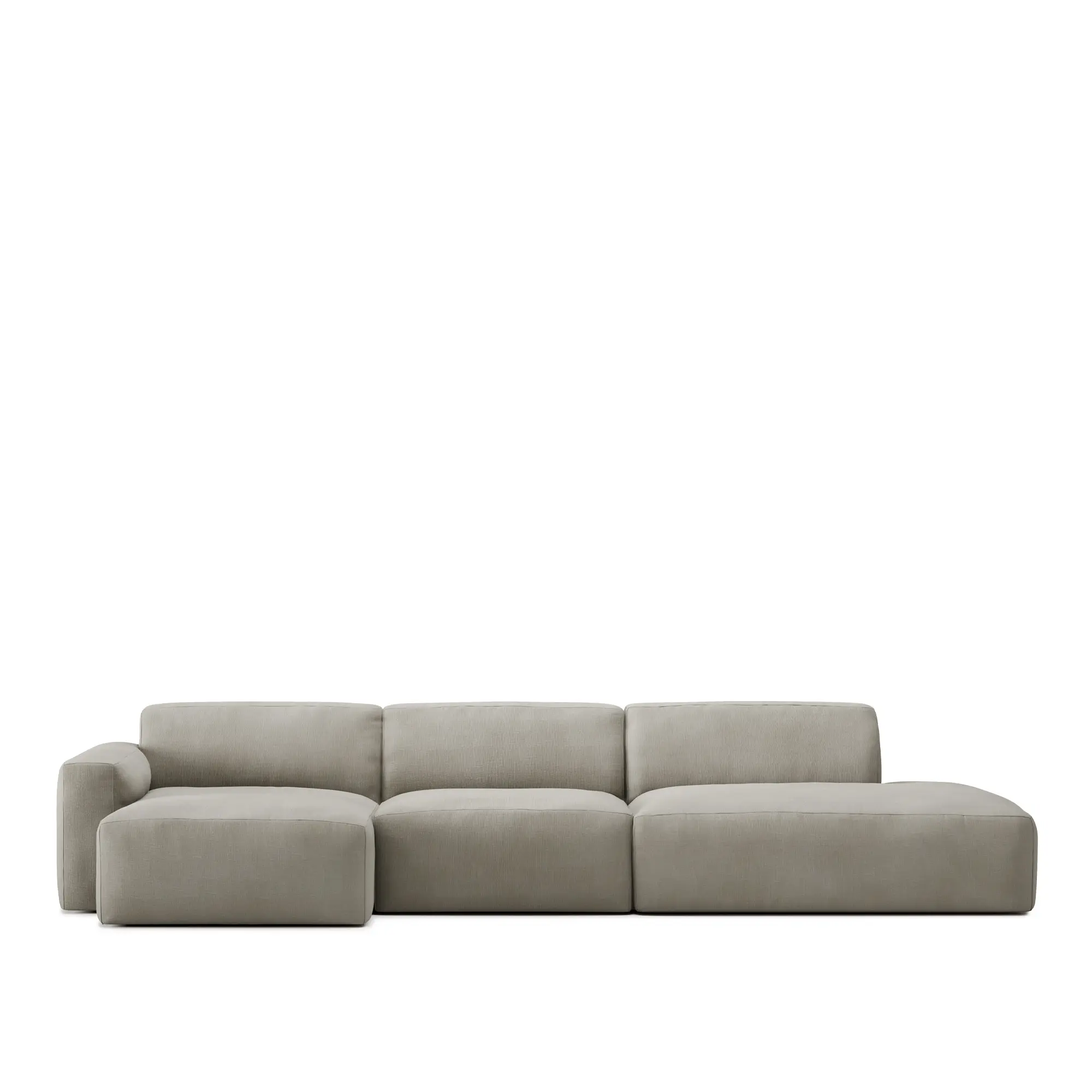 Brick 3-Seater Chaise Lounge Open End Right