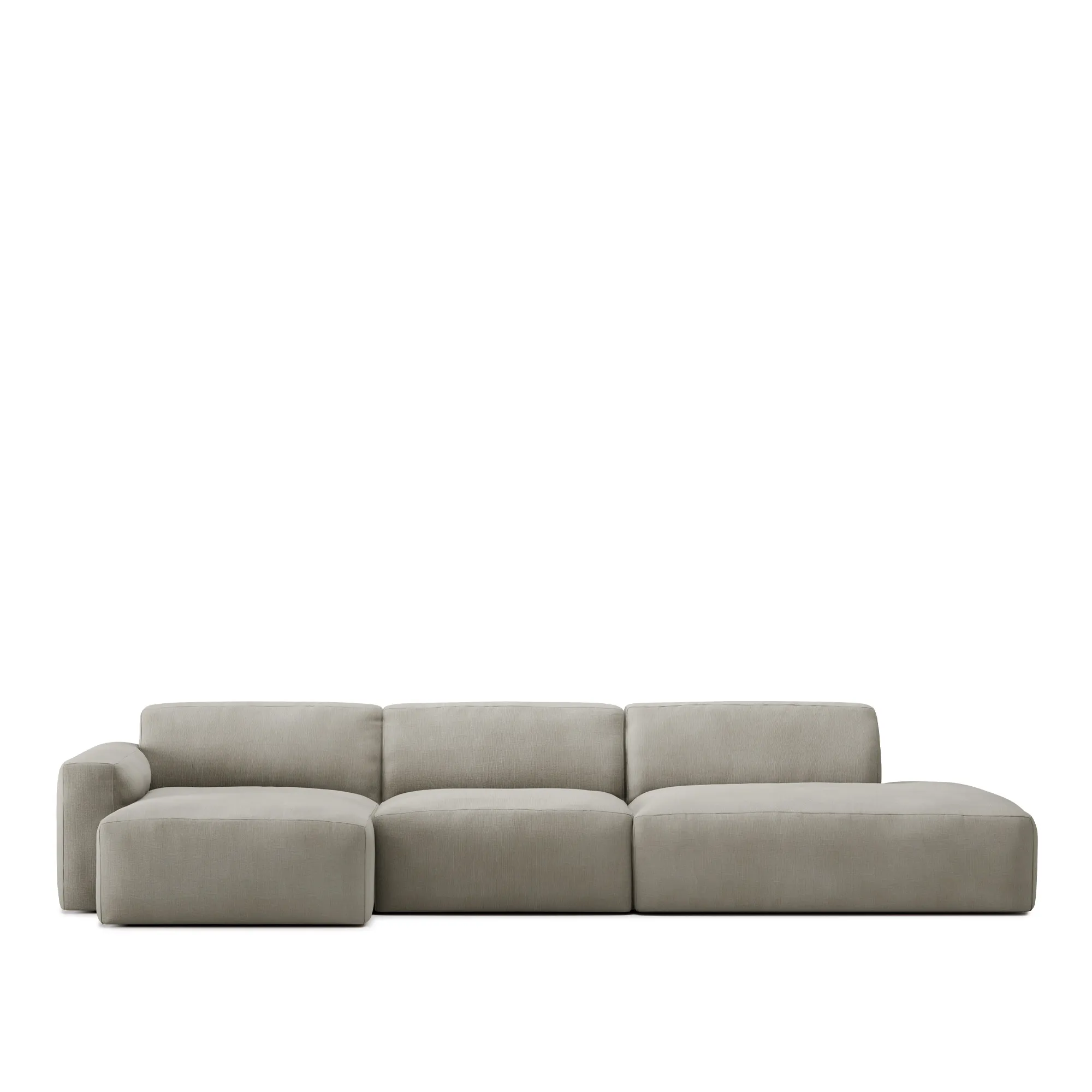 Brick 3-Seater Chaise Lounge Open End Right