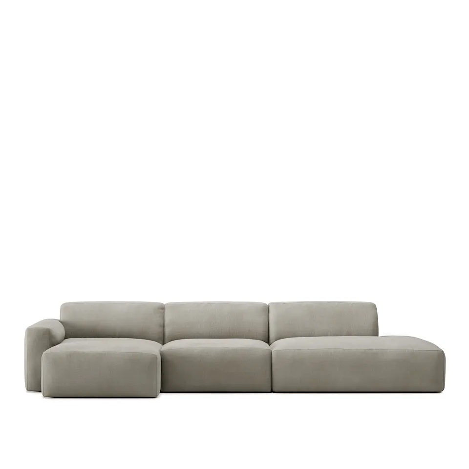 Brick 3-Seater Chaise Lounge Open End Right
