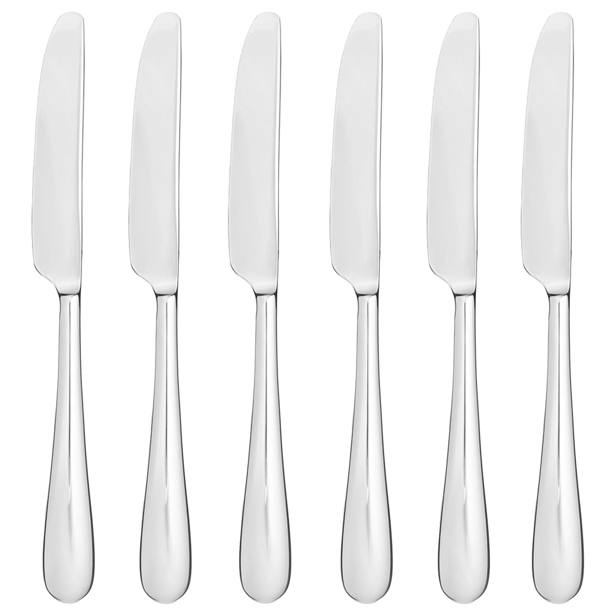 Alessi - NUOVO MILANO TABLE KNIFE Set of 6 - Kniver - Ettore Sottsass - Metall
