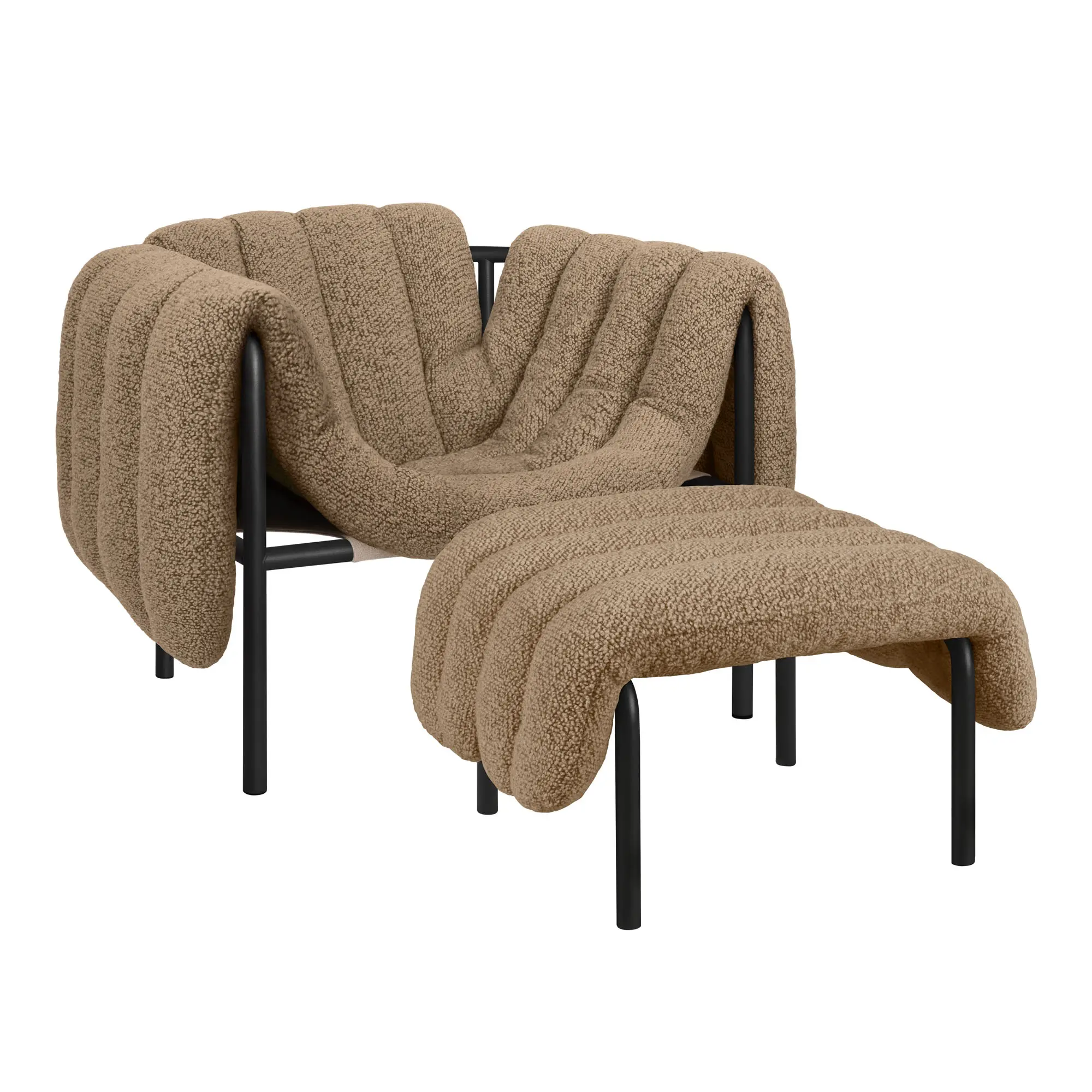 Puffy Lounge Chair + Ottoman