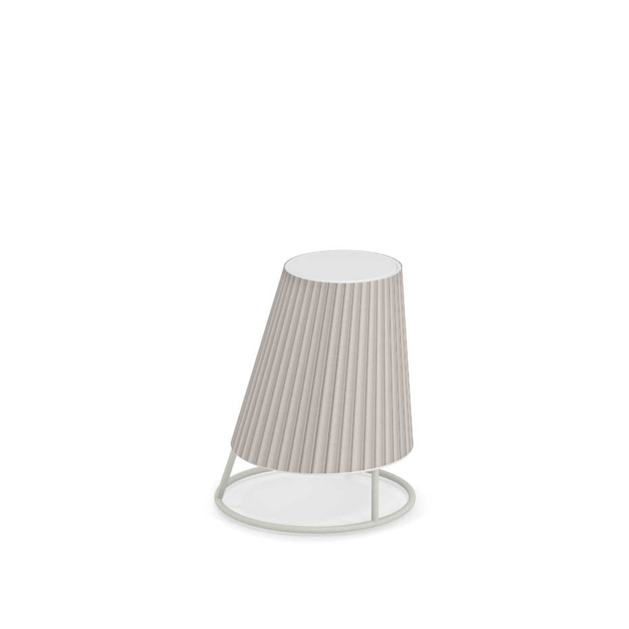 EMU - 2001 Cone Small Lamp Pleated 900/99 - Bordslampor utomhus - Vit