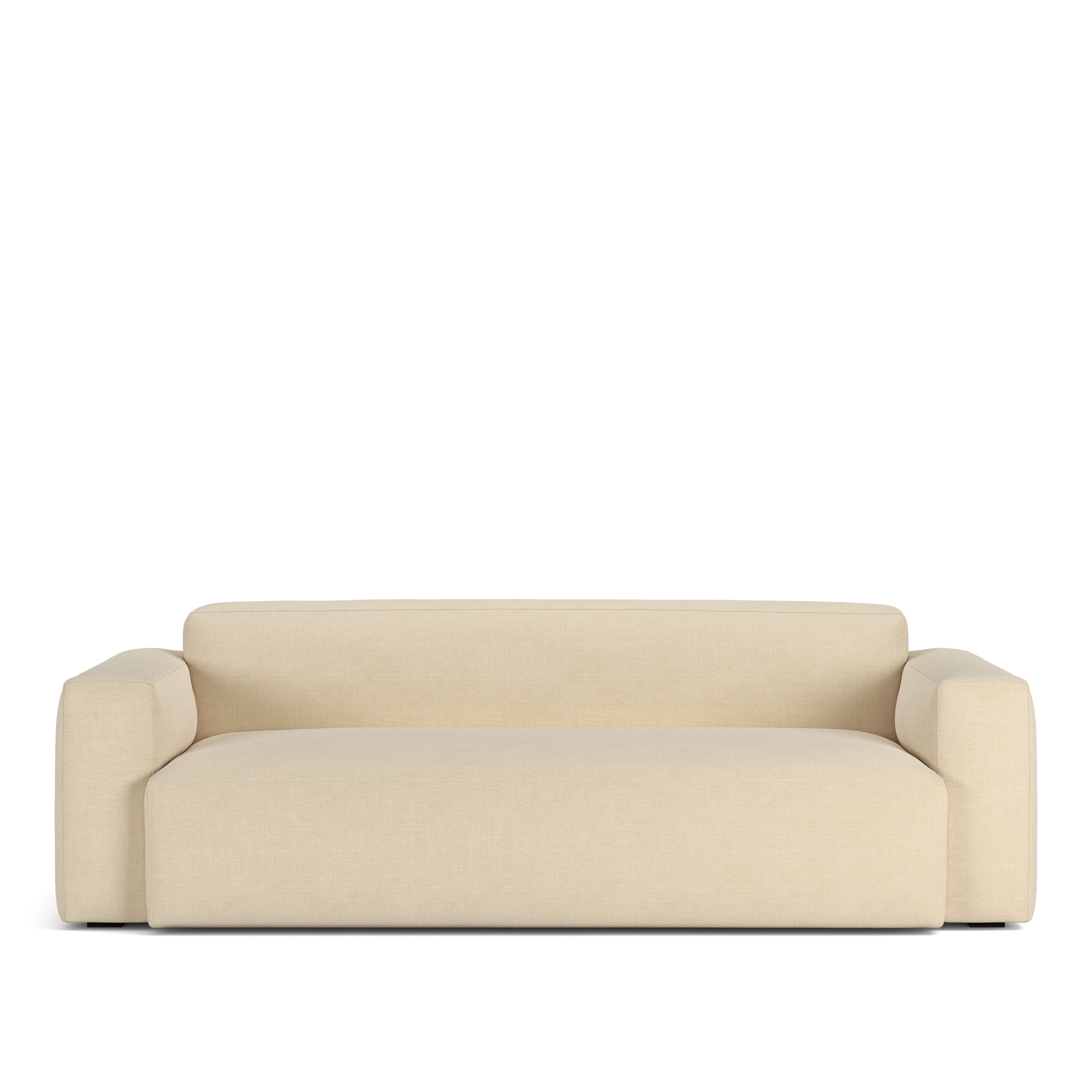 NOGA - Brick 2,5-Seater Sofa Sienna 101 Fixed Upholstery - Soffor - Beige - Dun/Metall/Tr&auml;/Textilmaterial