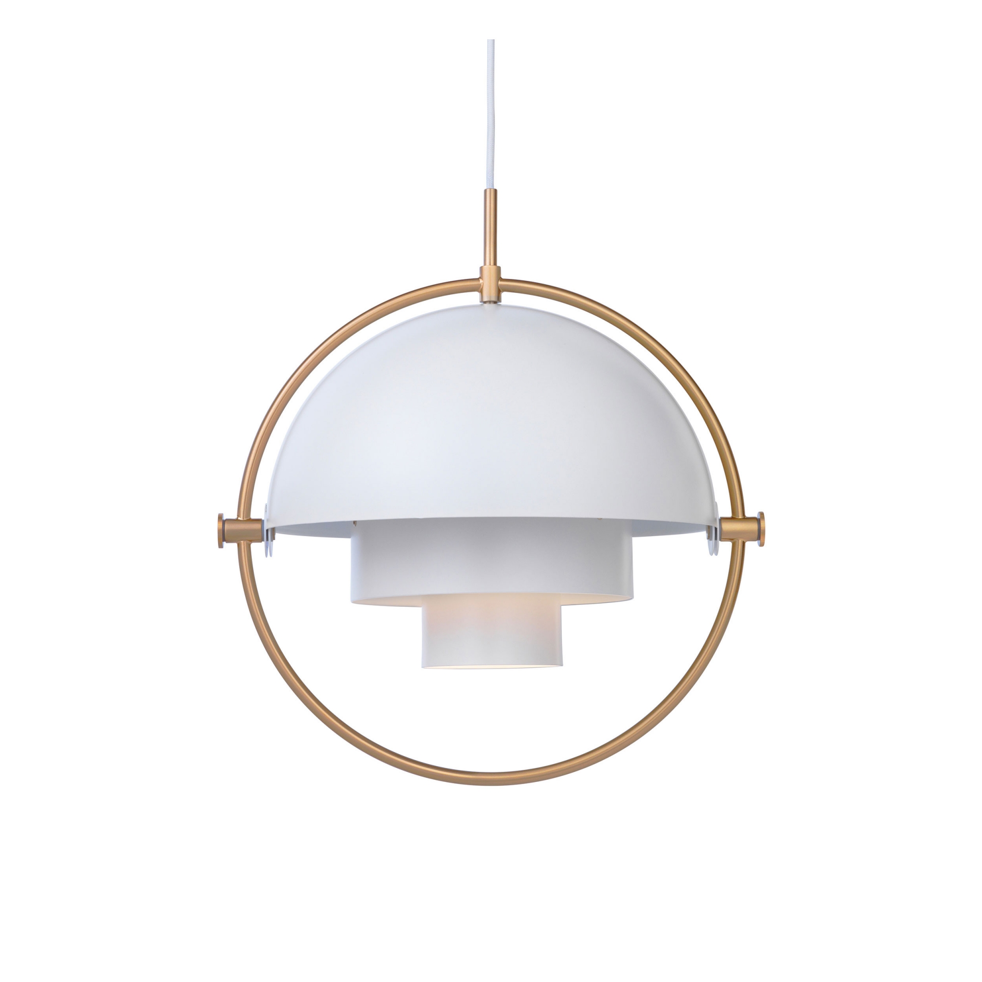 Gubi - Multi-Lite Taklampa - Mässing/Vit - Pendellampor - Louis Weisdorf - Vit