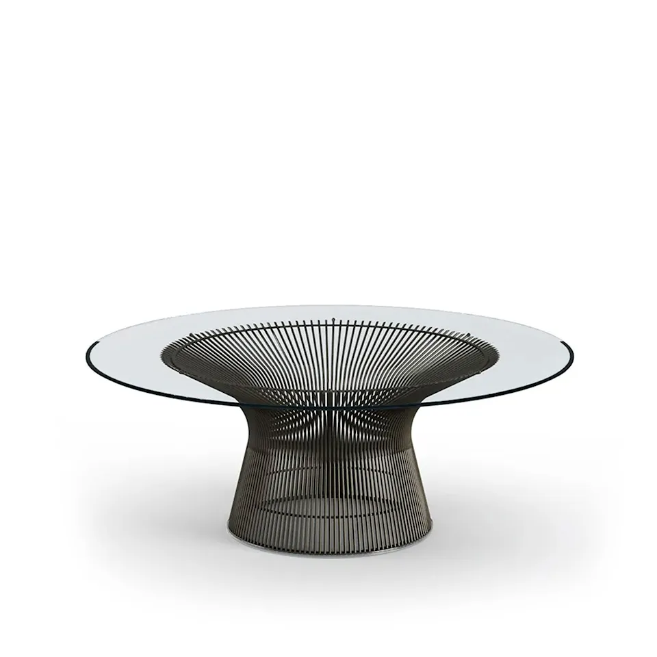 Platner soffbord Ø 92 cm Brons Metallic