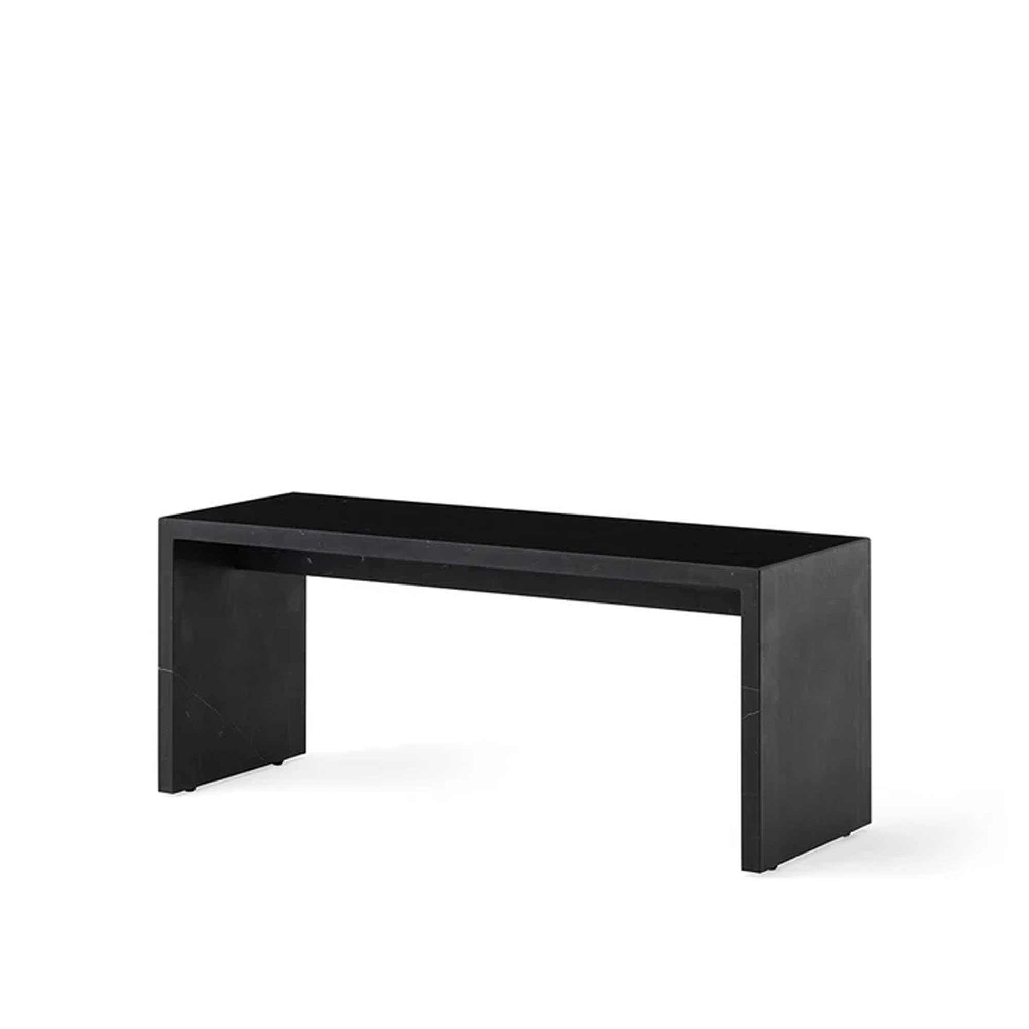 Audo Copenhagen - Plinth Bridge, Nero Marquina - Soffbord - Norm Architects - Svart - MDF/Sten/Plast