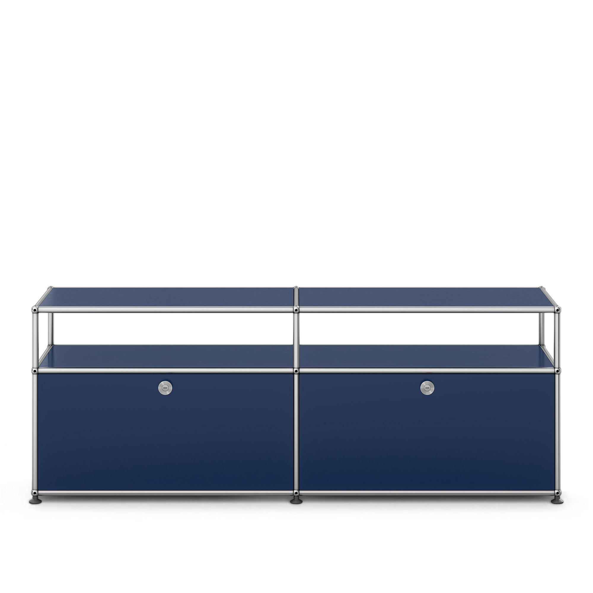 USM - USM Haller O2 Steel Blue - TV-b&auml;nkar - Fritz Haller & Paul Sch&auml;rer - Bl&aring; - Metall