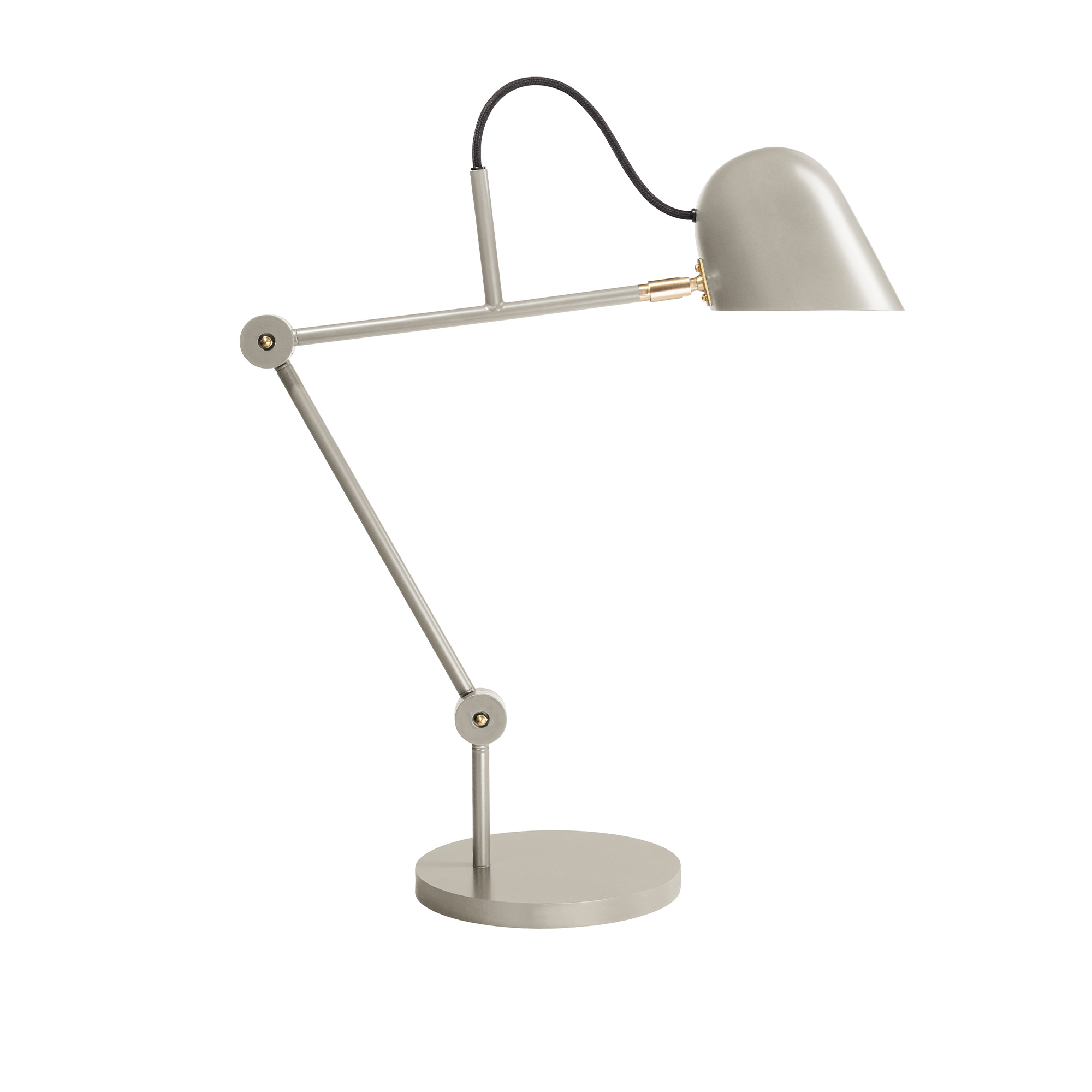 Örsjö Belysning - Streck Justerbar Bordslampa, Fotplatta, Varmgrå - Bordslampor - Joel Karlsson - Svart