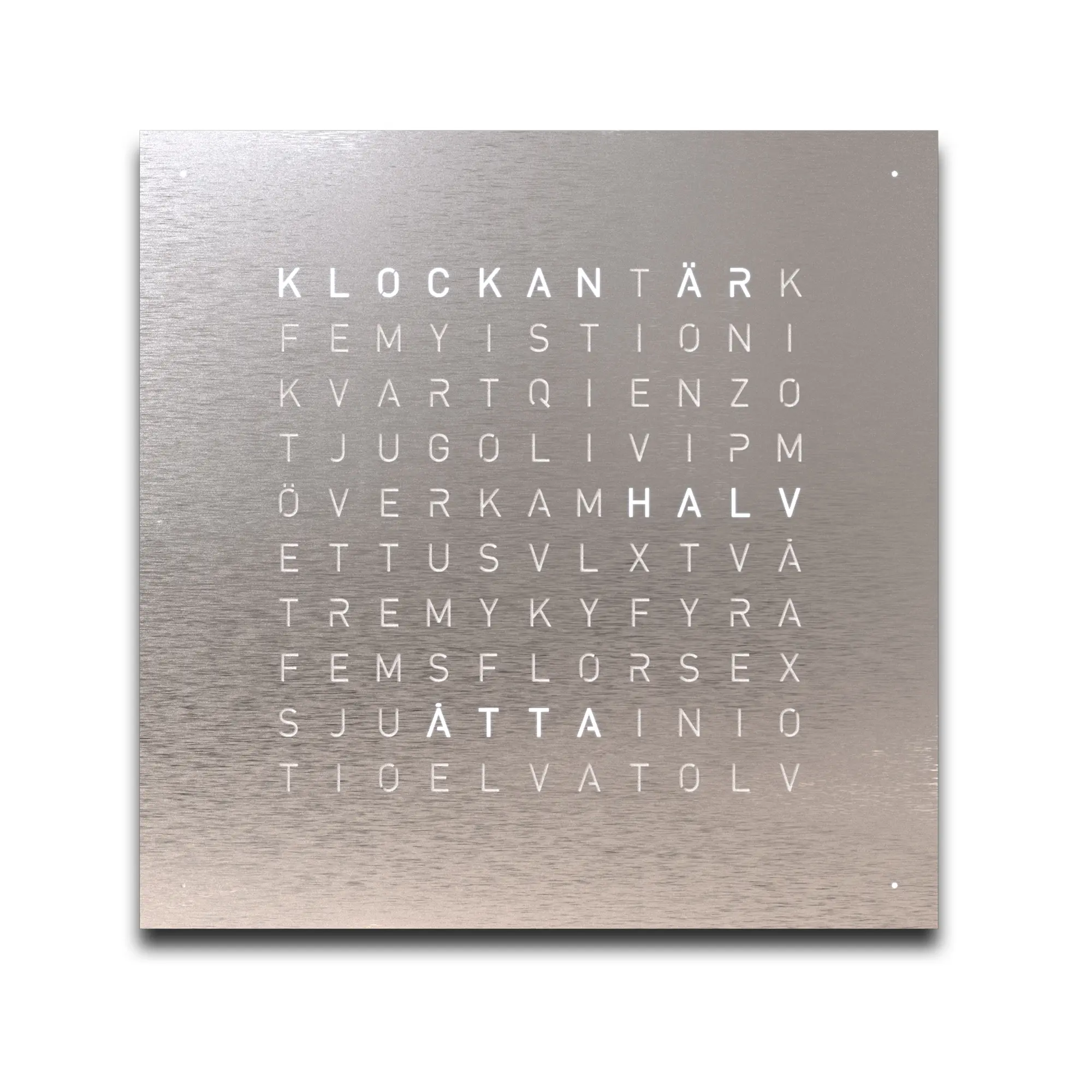 Qlocktwo Earth 45 Creator's Edition – Stainless Steel