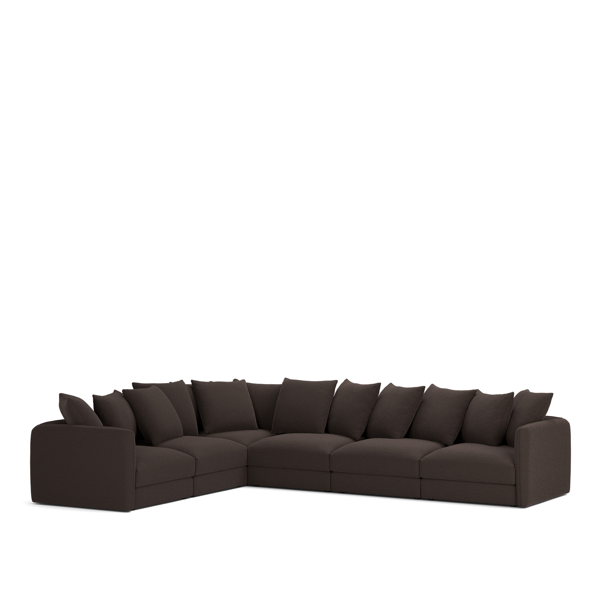 NOGA - Pavarotti 6-Seater Corner, Removable Cover, Cushion Variant 01, Lario 120 - Soffor - Svart