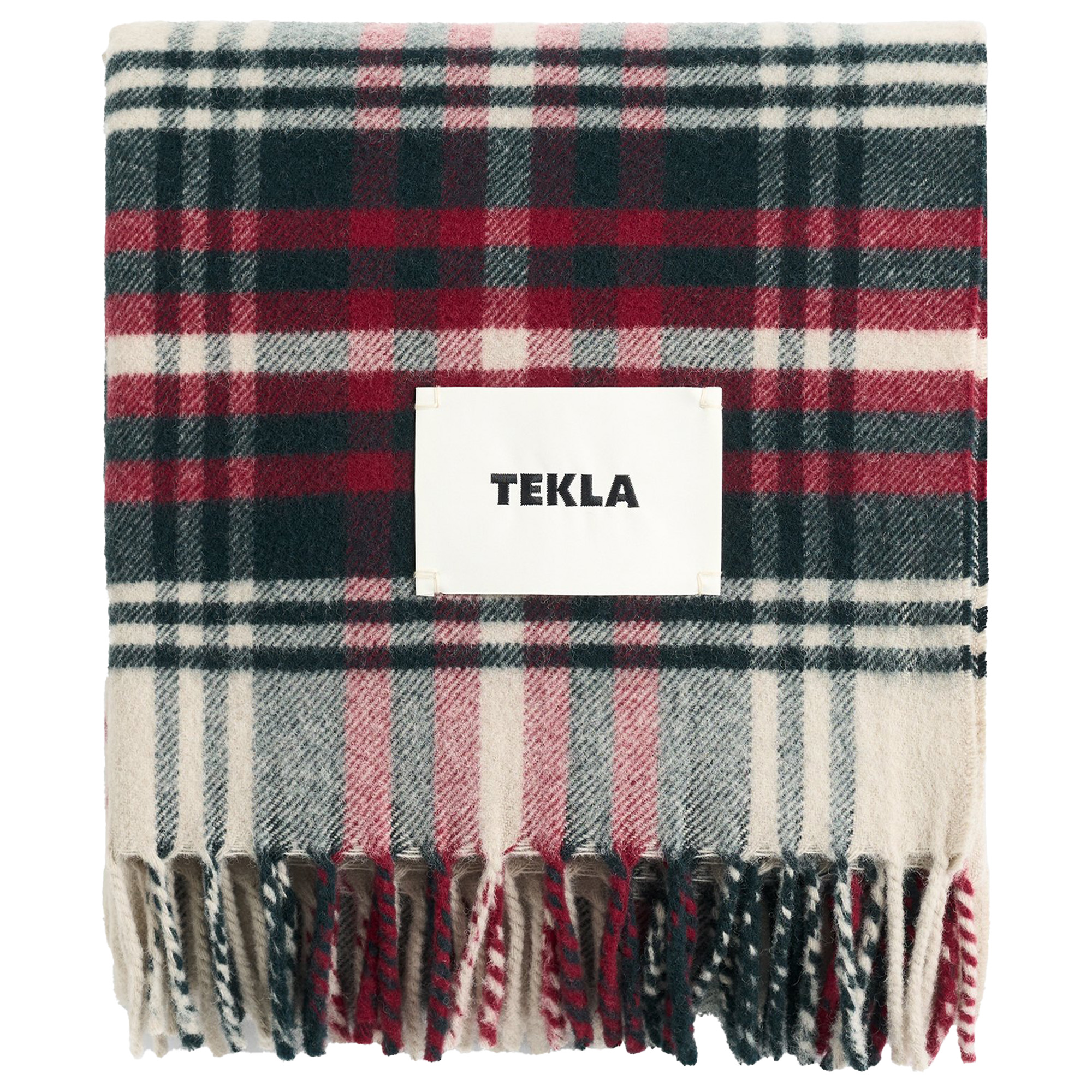 Tekla - Lambswool blanket with fringes, Muir Plaid, 140X200 - Pledd og tepper - Ull