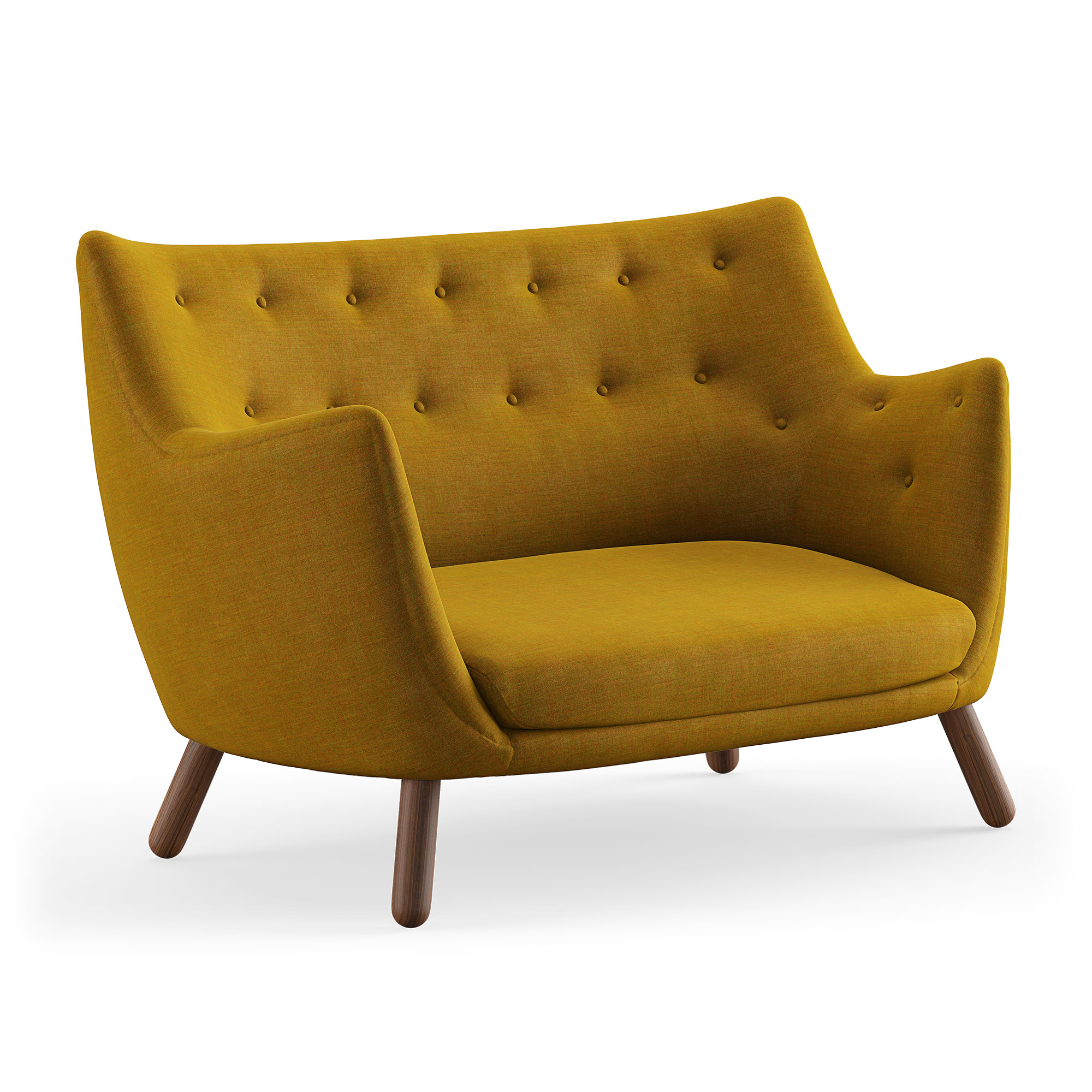 House of Finn Juhl - Poet Sofa, Walnut, Cat. 1 Remix 412 - Soffor - Finn Juhl - Grön,Träfärgad