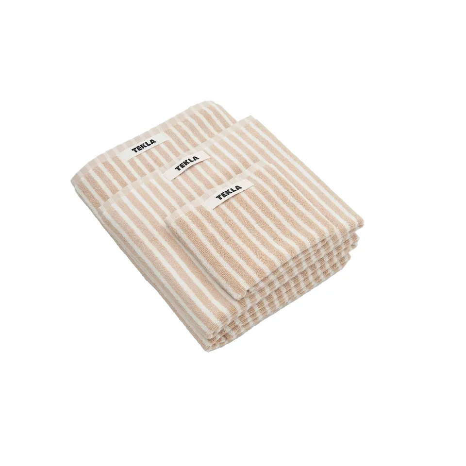 Terry handduk ivory stripes