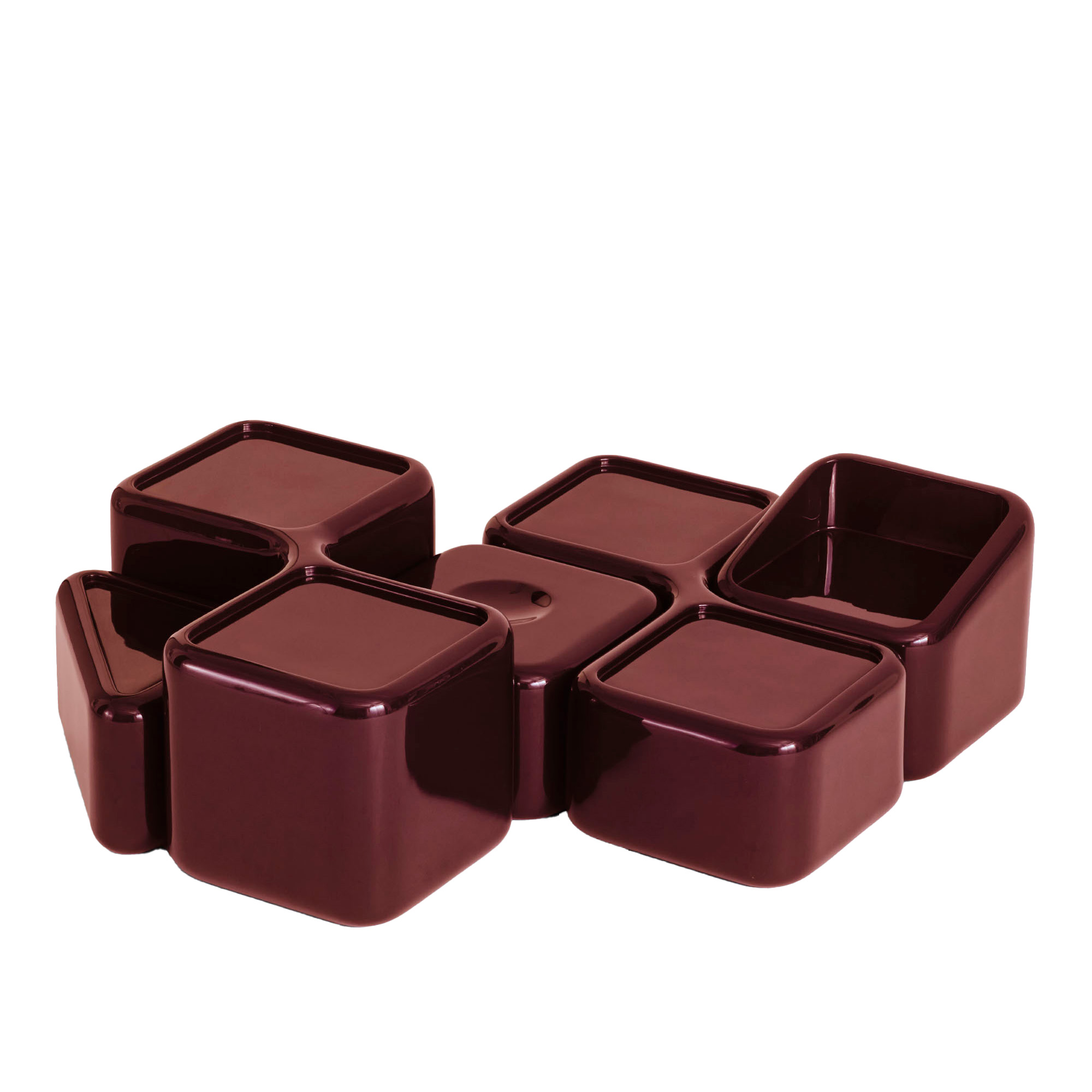 no ga - module table full set red - soffbord - willo perron - röd