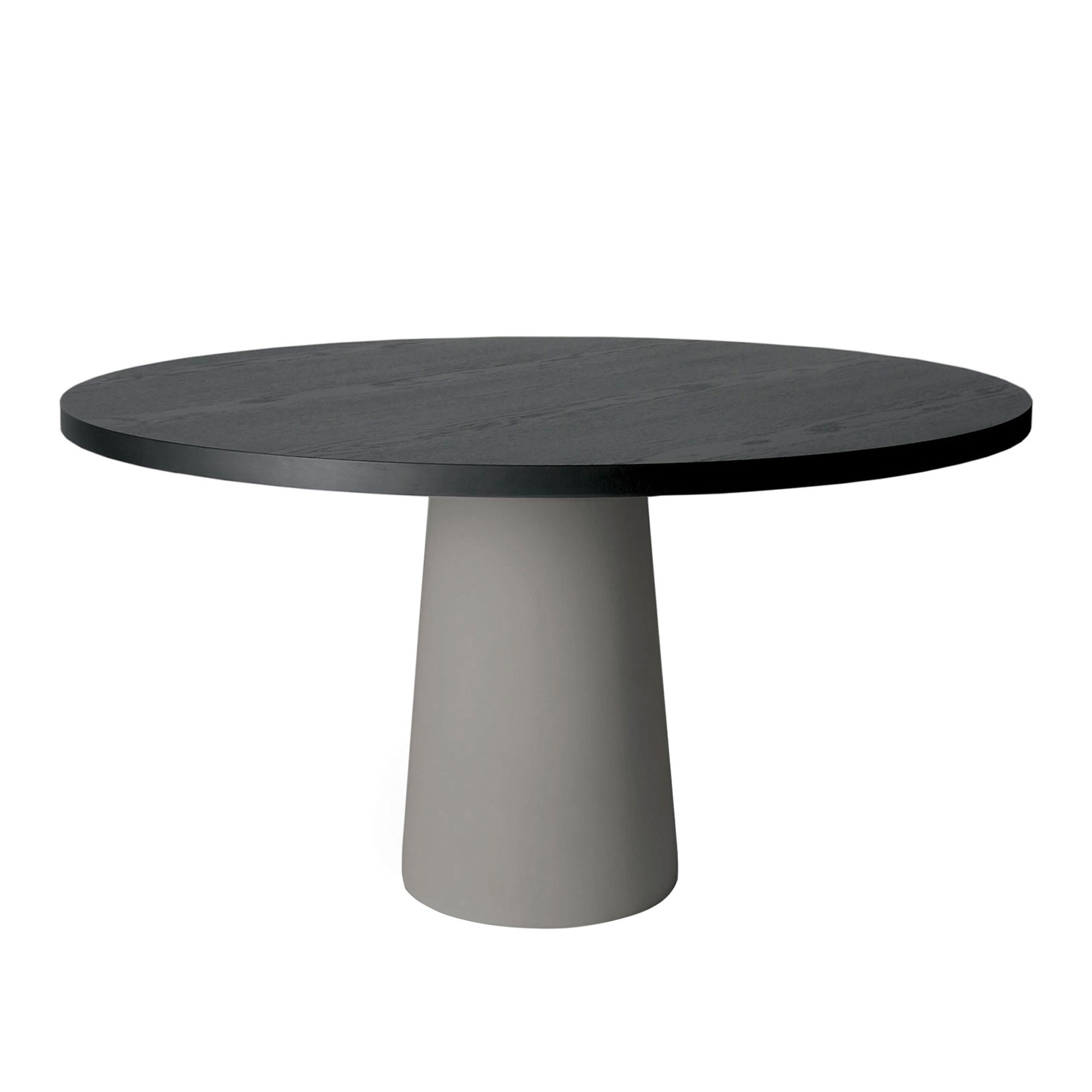 Moooi - Container Table 7143 Ø140, Svart, Svartbetsad ek - Matbord - Marcel Wanders - Svart - Trä/Plast