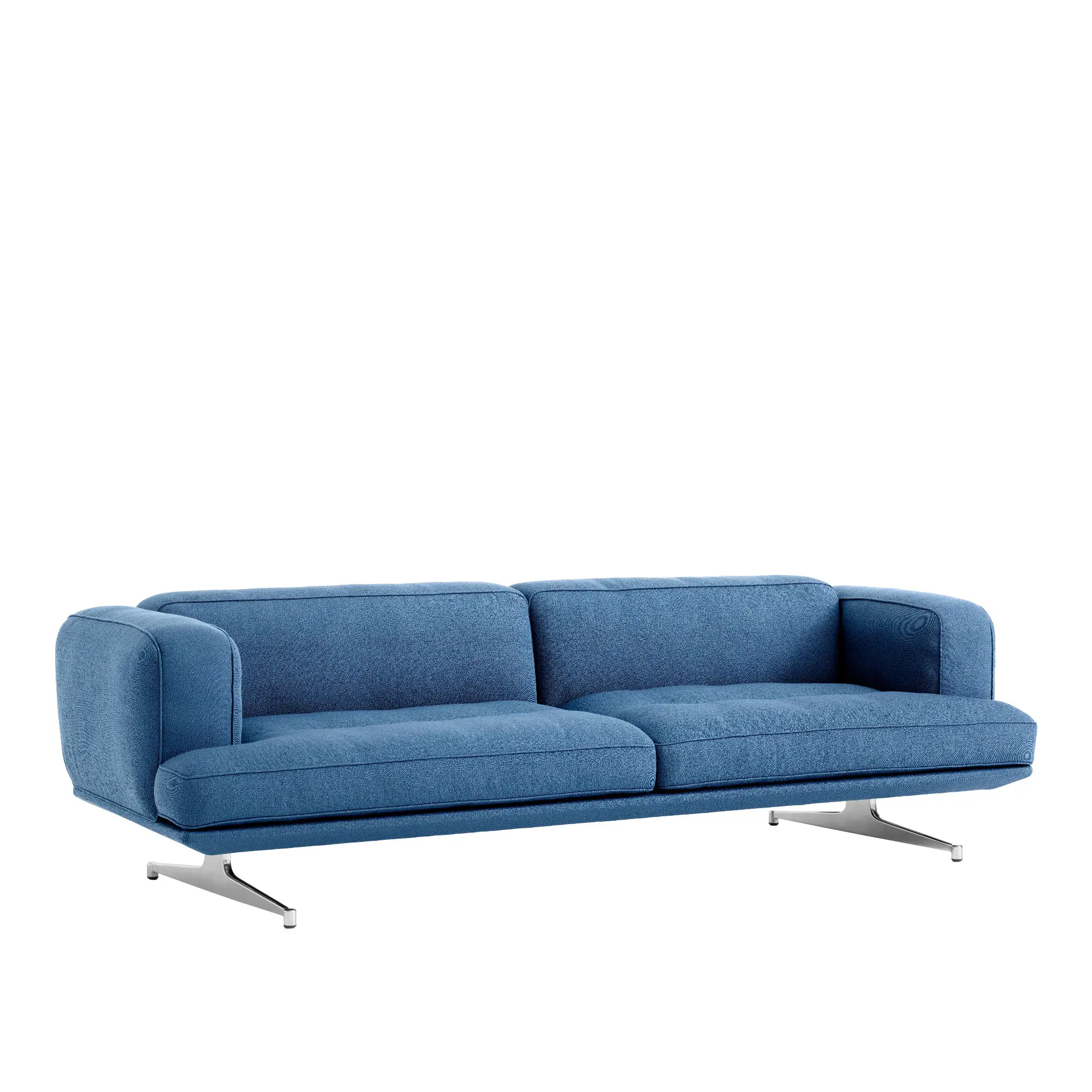 Inland AV23 3-sits soffa polerad aluminium ben