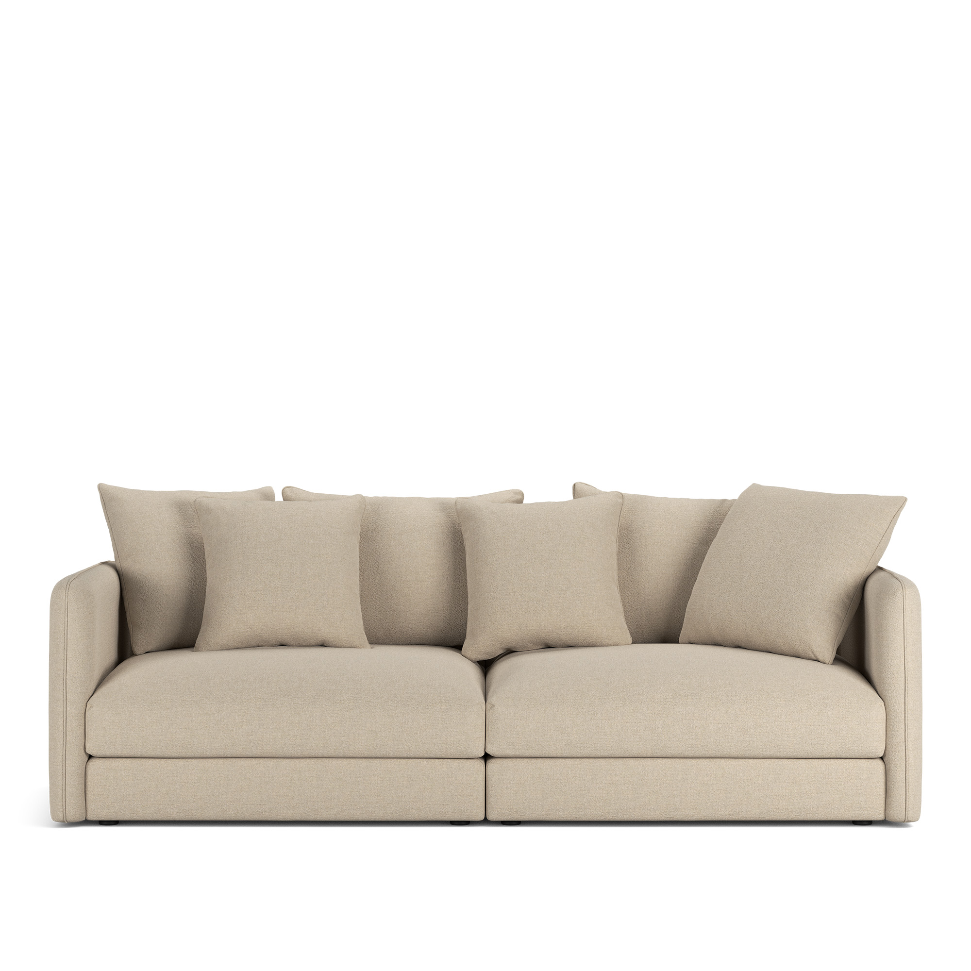 NOGA - Pavarotti 2.5-Seater, Removable Cover, Cushion Variant 01, Lario 107 - Soffor - Beige