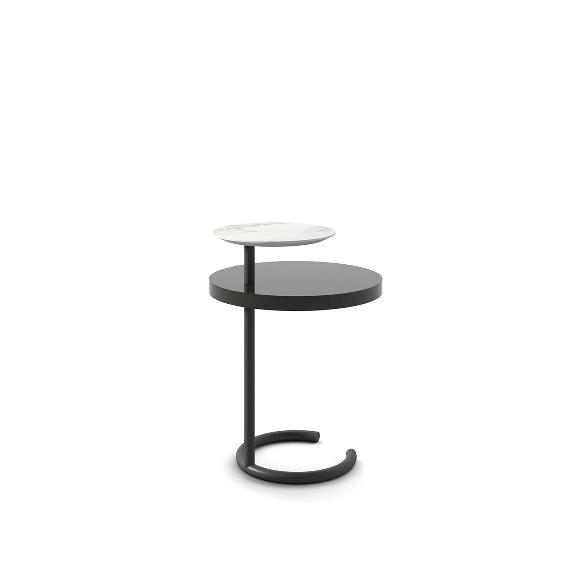 Cassina - L42 Acute Bedside Table - Nattbord - Rodolfo Dordoni - Svart,Hvit - MDF/Metall/Stein