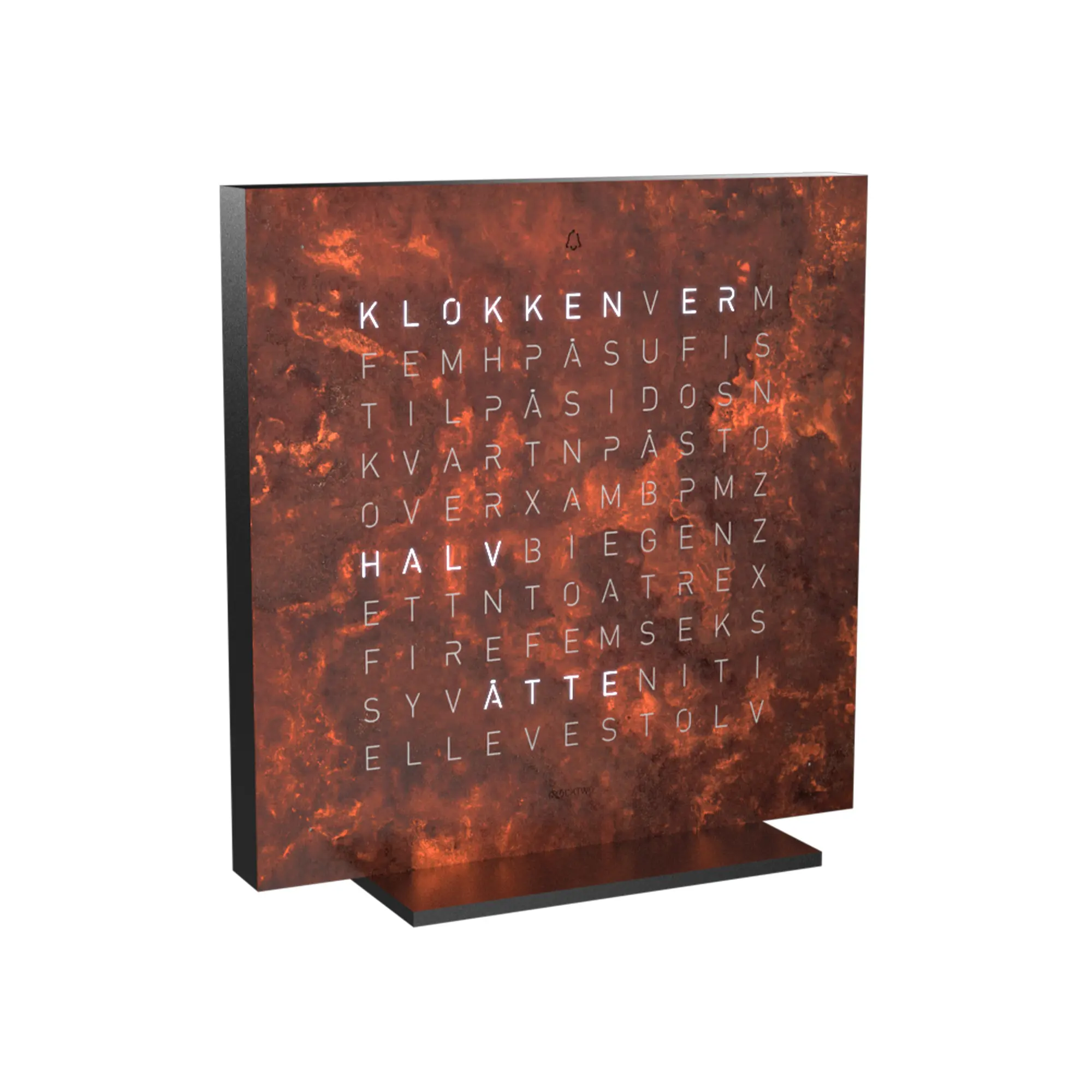 Qlocktwo Earth 13,5 Creator's Edition – Rust