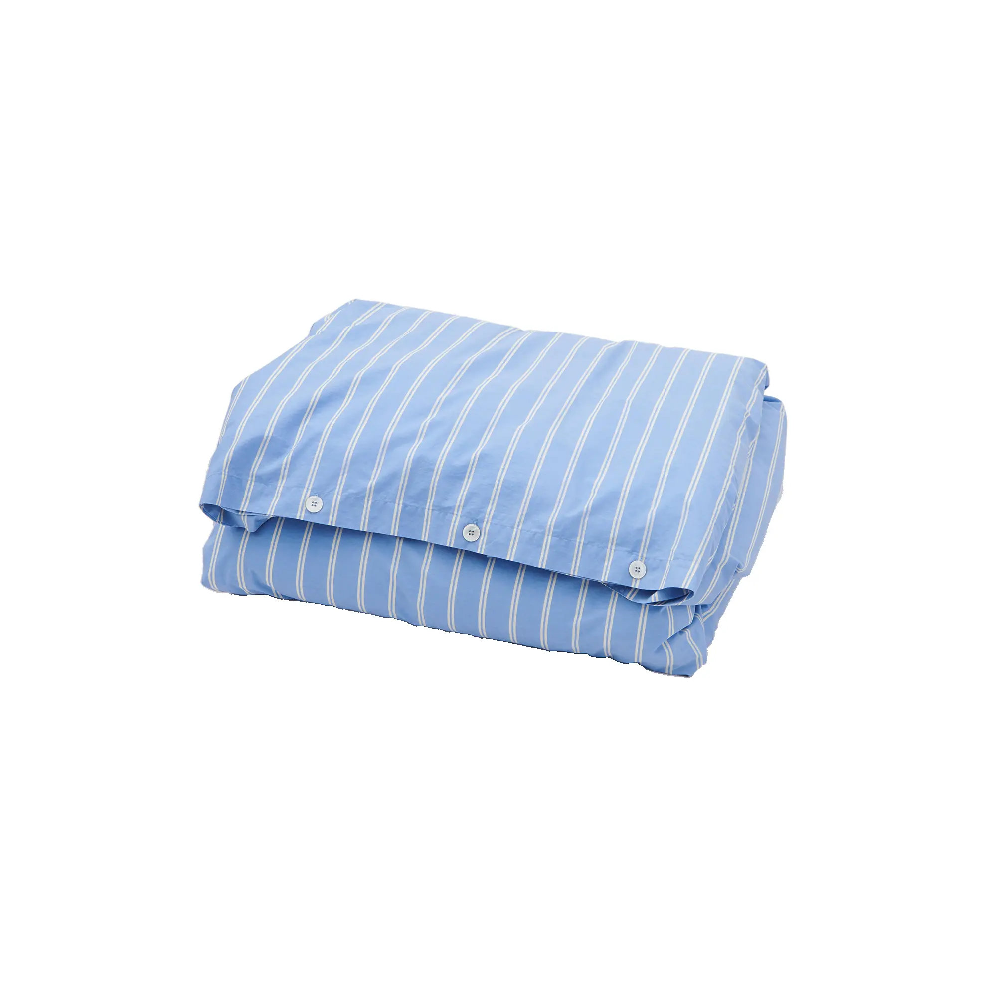 Percale stripes double duvet cover 220x220cm