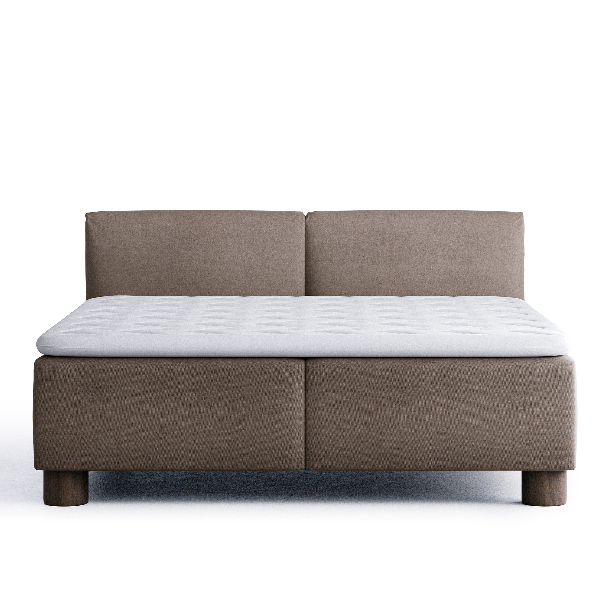 länna möbler - la double bed inc headboard linara lava rock soft dark oak - sängar - lotta agaton - brun