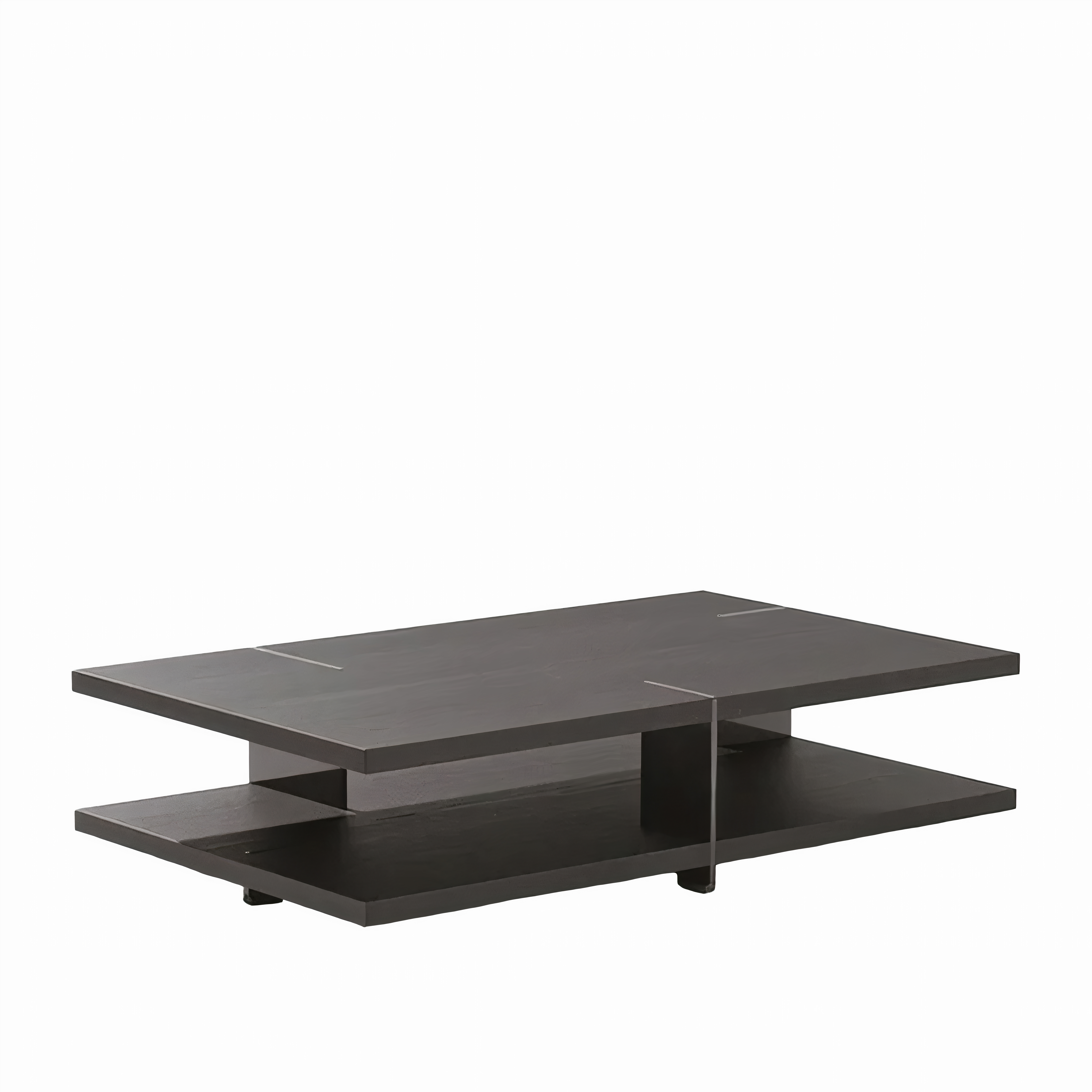 Poliform - Bristol salongbord TC140N, Black Elm, Top: Black Elm, Feet: Glossy Brown Nickel - Sofabord - Jean-Marie Massaud - Flerfarget - Metall/Tre