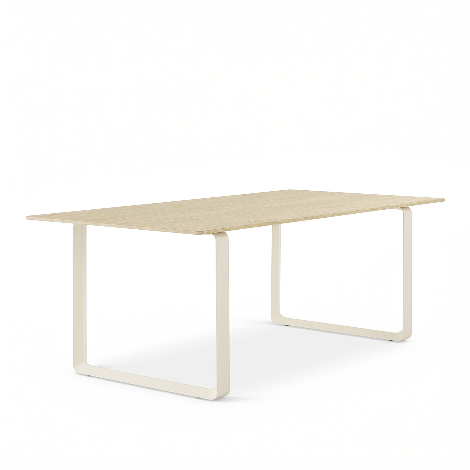 Muuto - 70/70 Table matbord 170x85 cm, Massiv ek/Sand - Matbord - TAF Studio - Beige,Tr&auml;f&auml;rgad - Metall/Tr&auml;