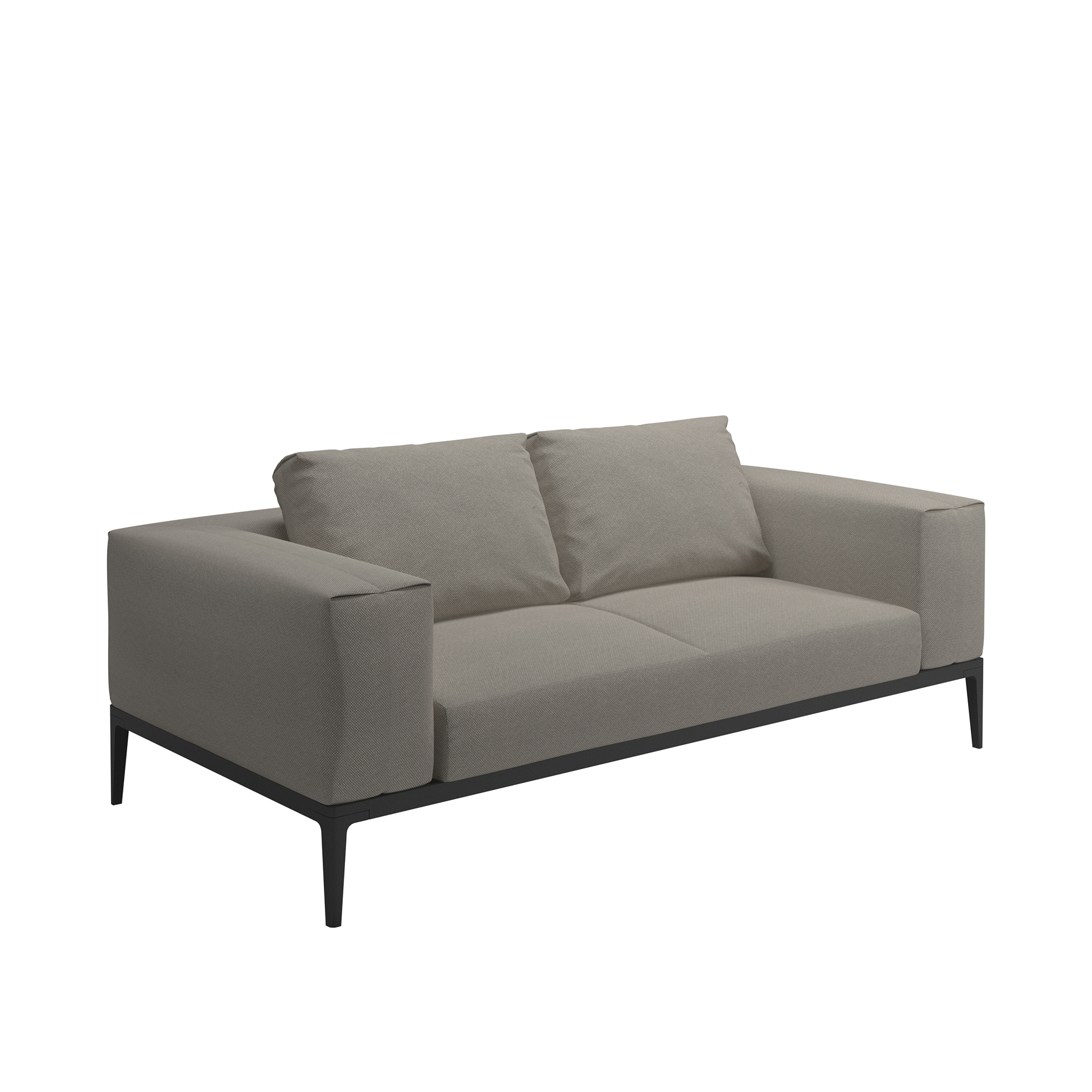 Gloster - Grid Sofa, Frame Meteor, Kat.C Robben Grey - Soffor utomhus - Henrik Pedersen | Utemöbler - Loungemöbler - Soffor Utomhus | Möbelexperten