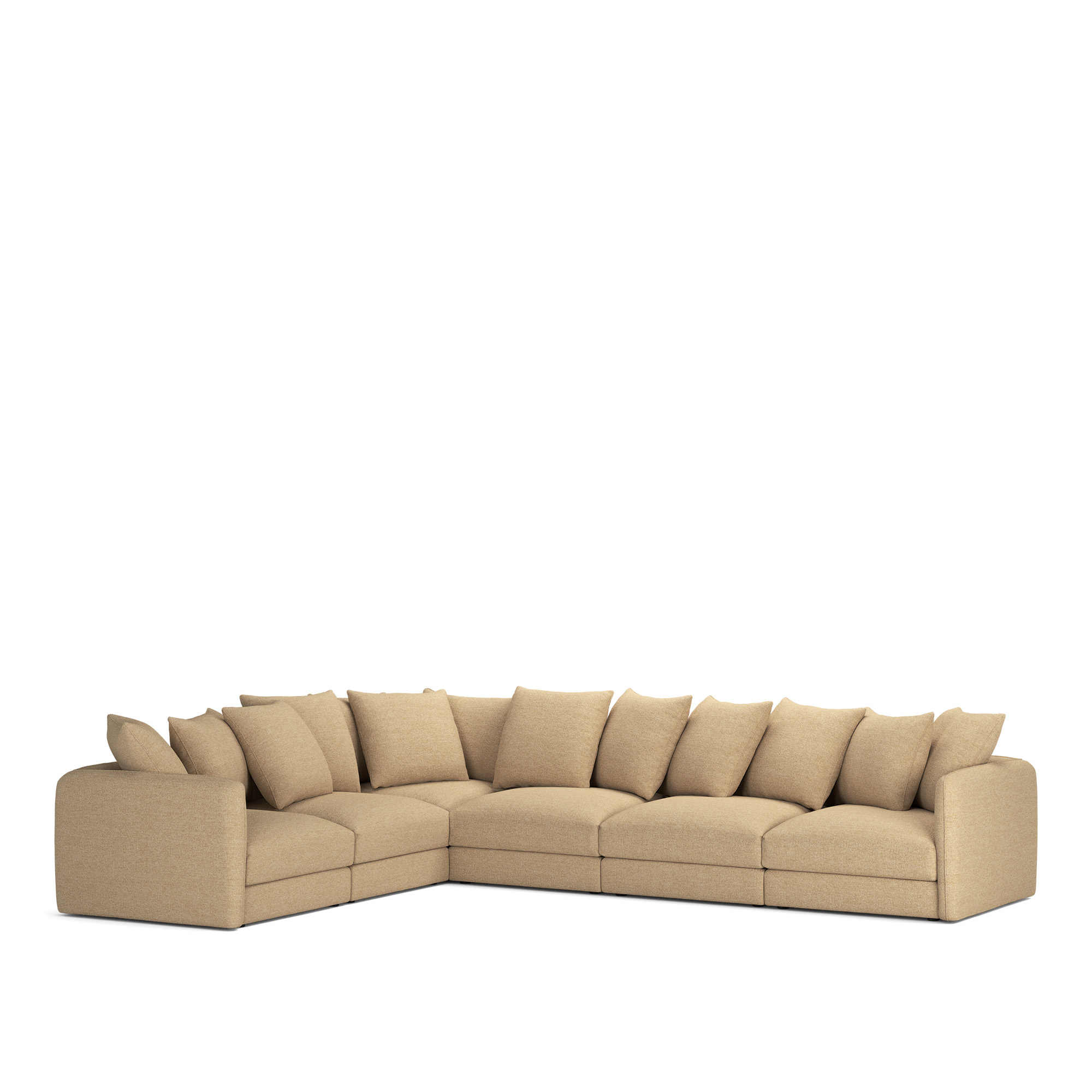 NOGA - Pavarotti 6-Seater Corner, Fixed Cover, Cushion Variant 01, Lucinasco 03 - Soffor - Beige
