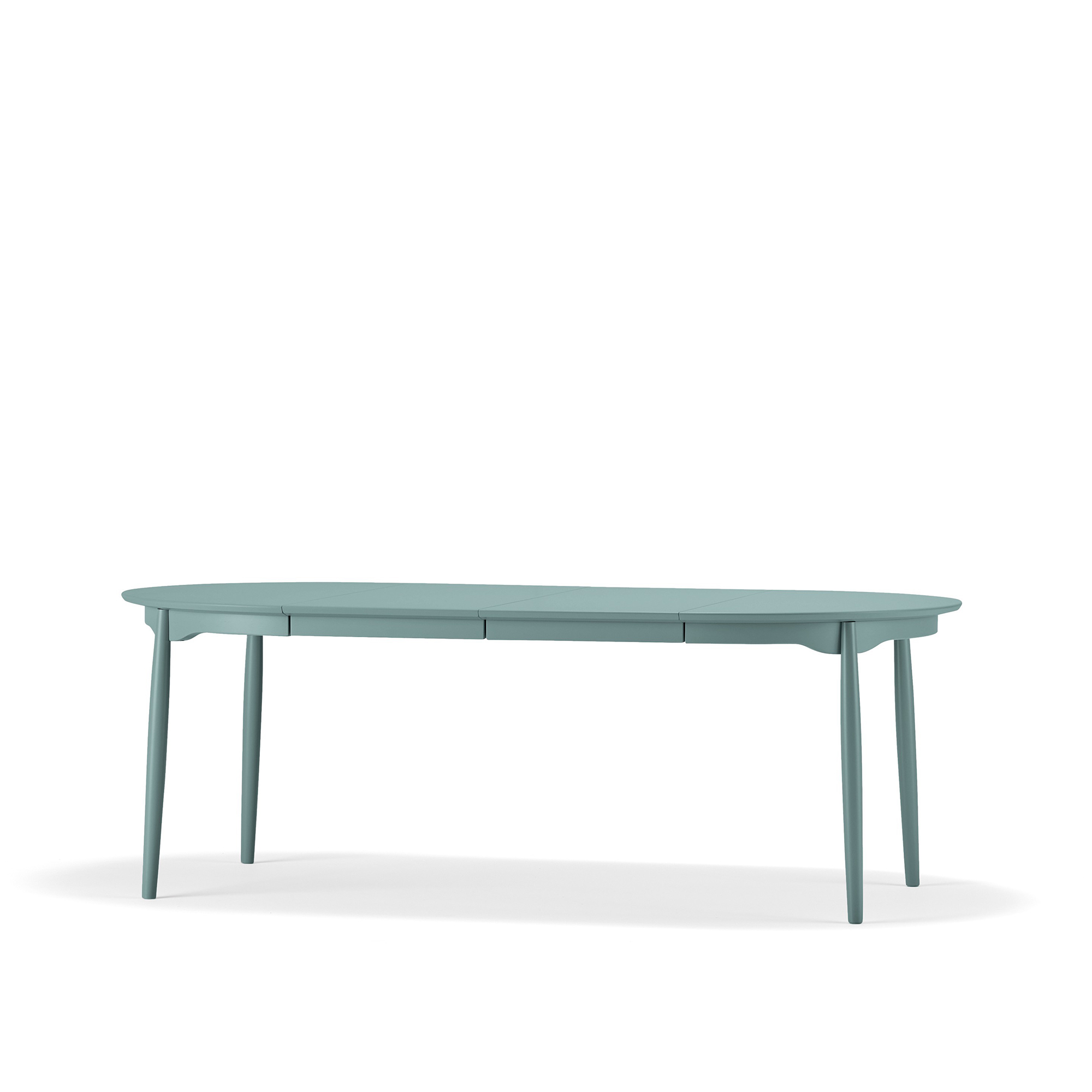 stolab - carl matbord ø115 cm delbart björk dimma 22 & 2 iläggsskivor - matbord - marit stigsdotter - grön