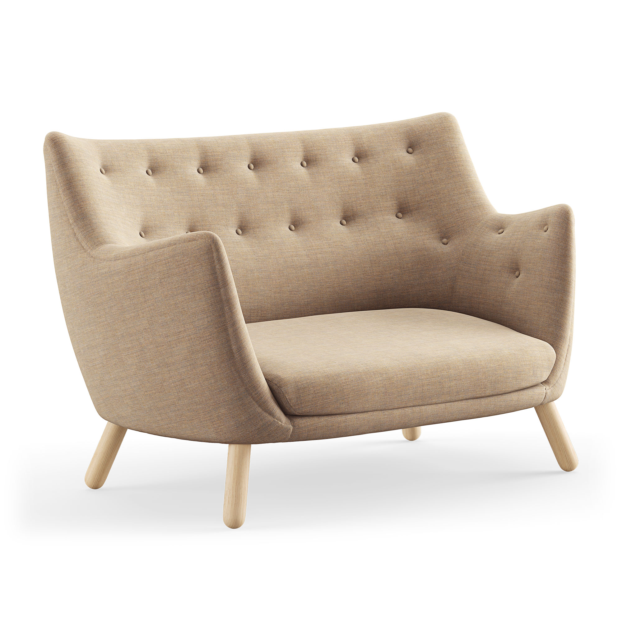 House of Finn Juhl - Poet Sofa, Light oiled oak, Cat. 1 Remix 242 - Soffor - Finn Juhl - Beige,Träfärgad