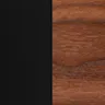 Lacquered Walnut/Black Laminate