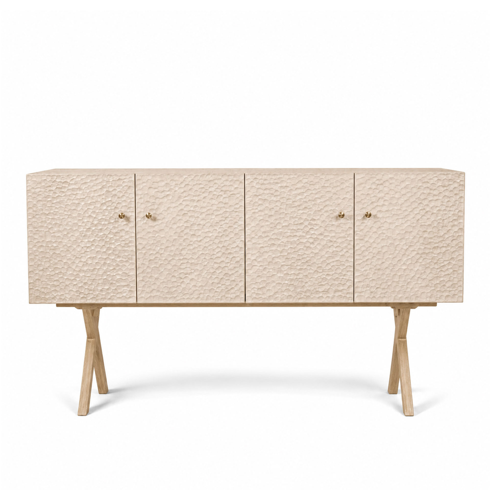 Zanat - Touch sideboard 172 cm massivt tr&auml;/vitoljad l&ouml;nn - Sk&auml;nkar och sideboards - Studioilse - Tr&auml;f&auml;rgad - Tr&auml;