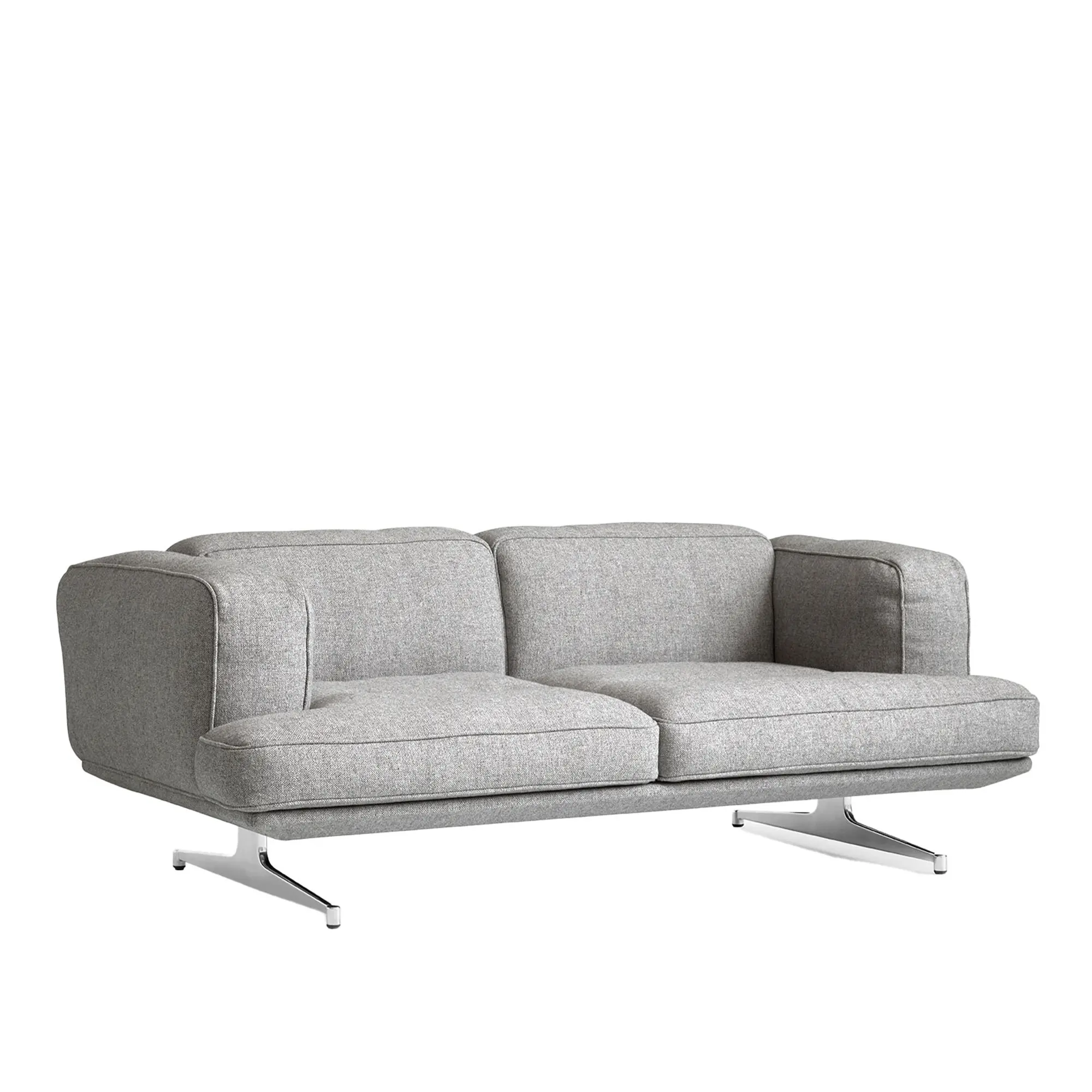 Inland AV22 2-seters sofa polert aluminium ben