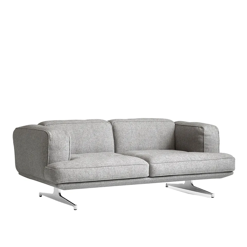 Inland AV22 2-sits soffa polerad aluminium ben