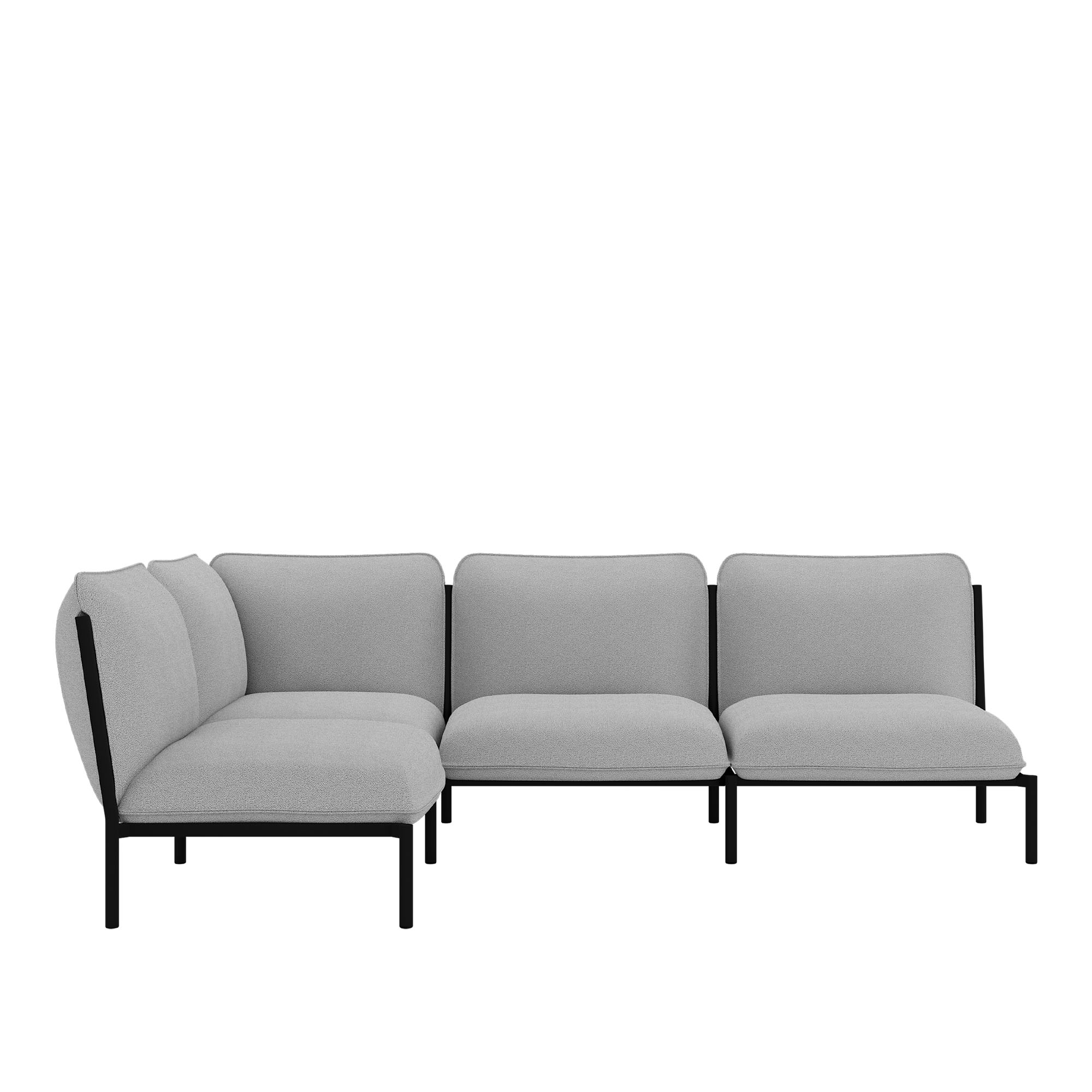 HEM - Kumo Corner Sofa - Left Porcelain - Soffor - Anderssen & Voll - Grå - Metall/Syntetiskt/Skum/Ull