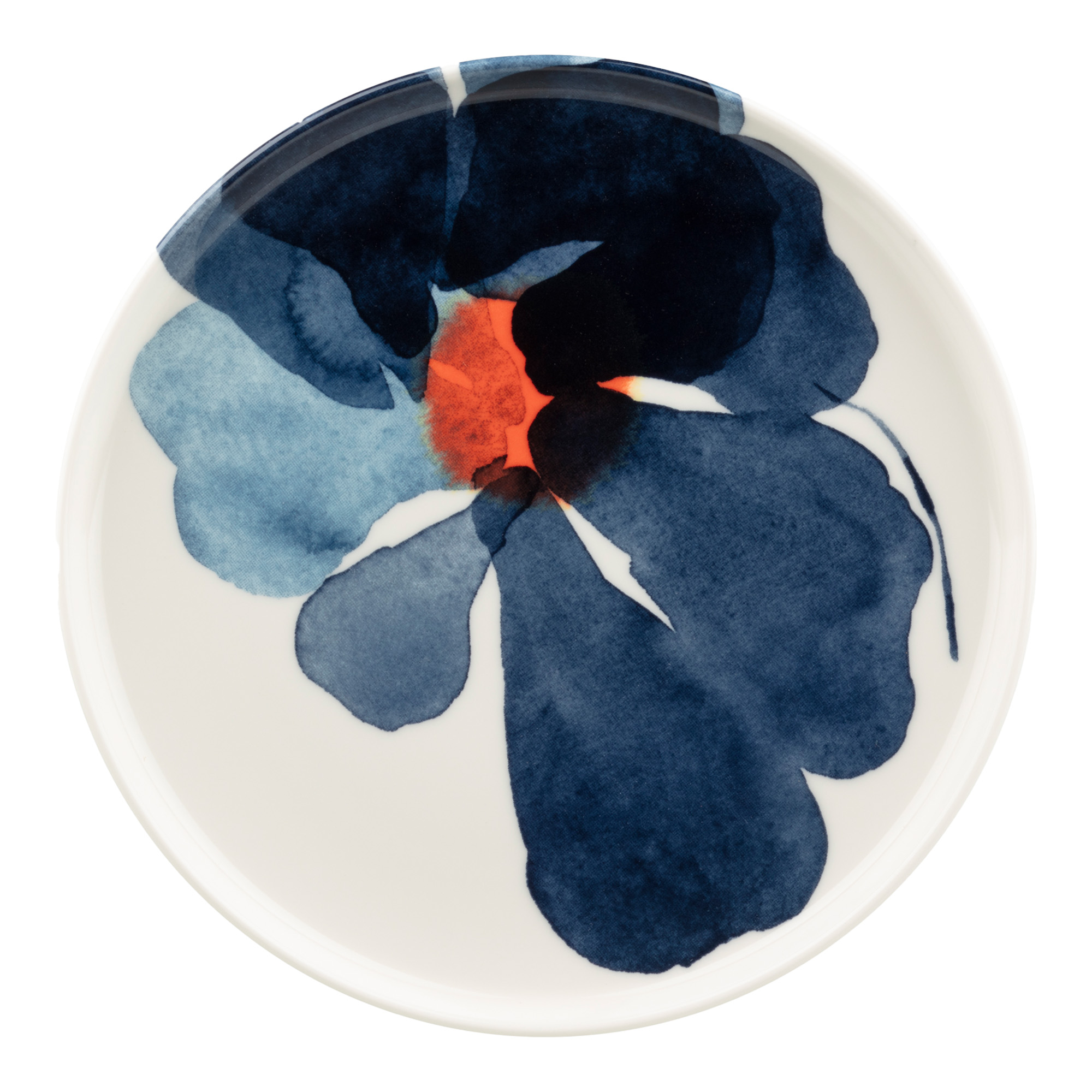 Marimekko - Valssi Plate 20 cm White Blue Orange - Mattallrikar - Sami Ruotsalainen