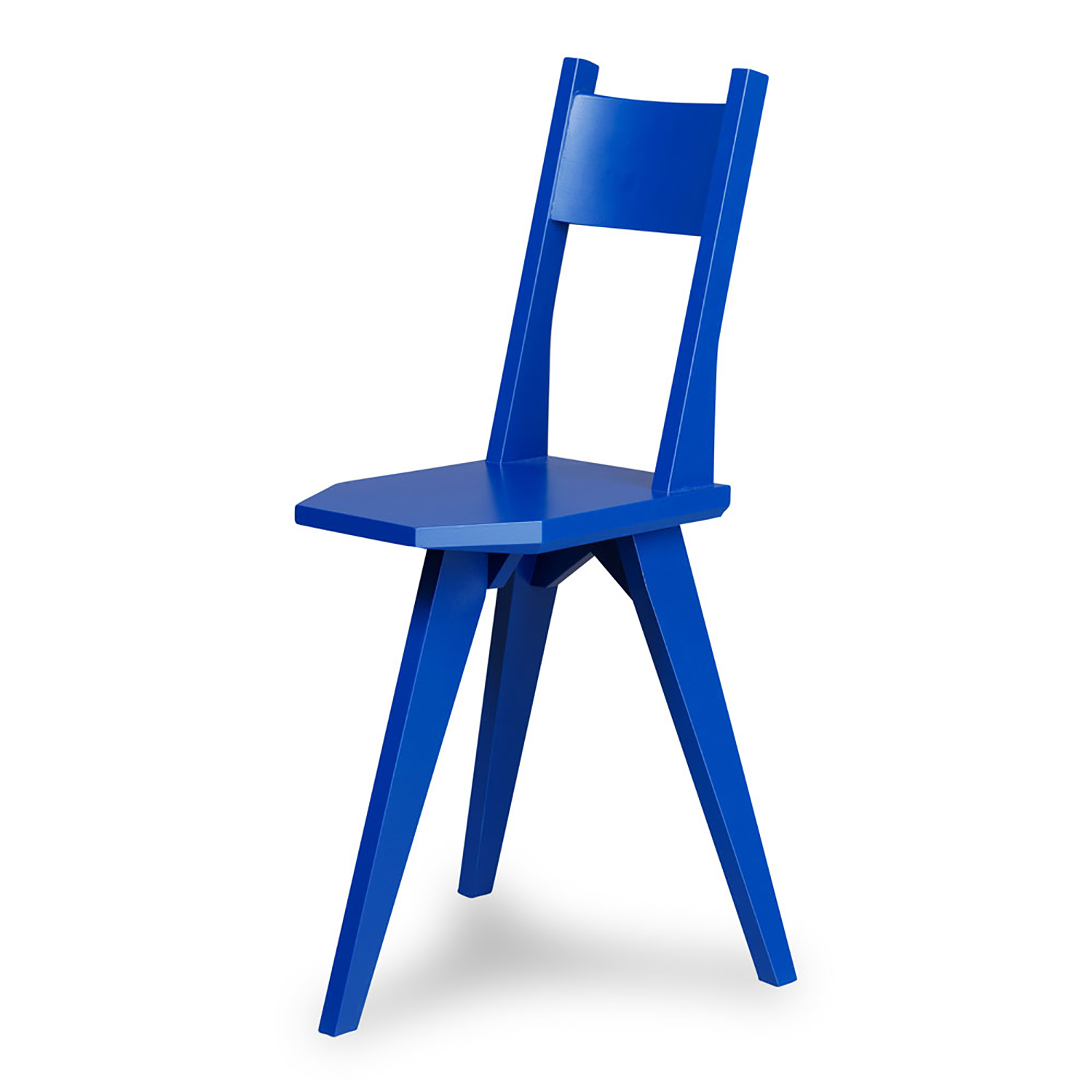 Källemo - Camilla Stol Laserad bok, Nr. 6 Kandell Blå, - Matstolar - John Kandell - Blå - Trä