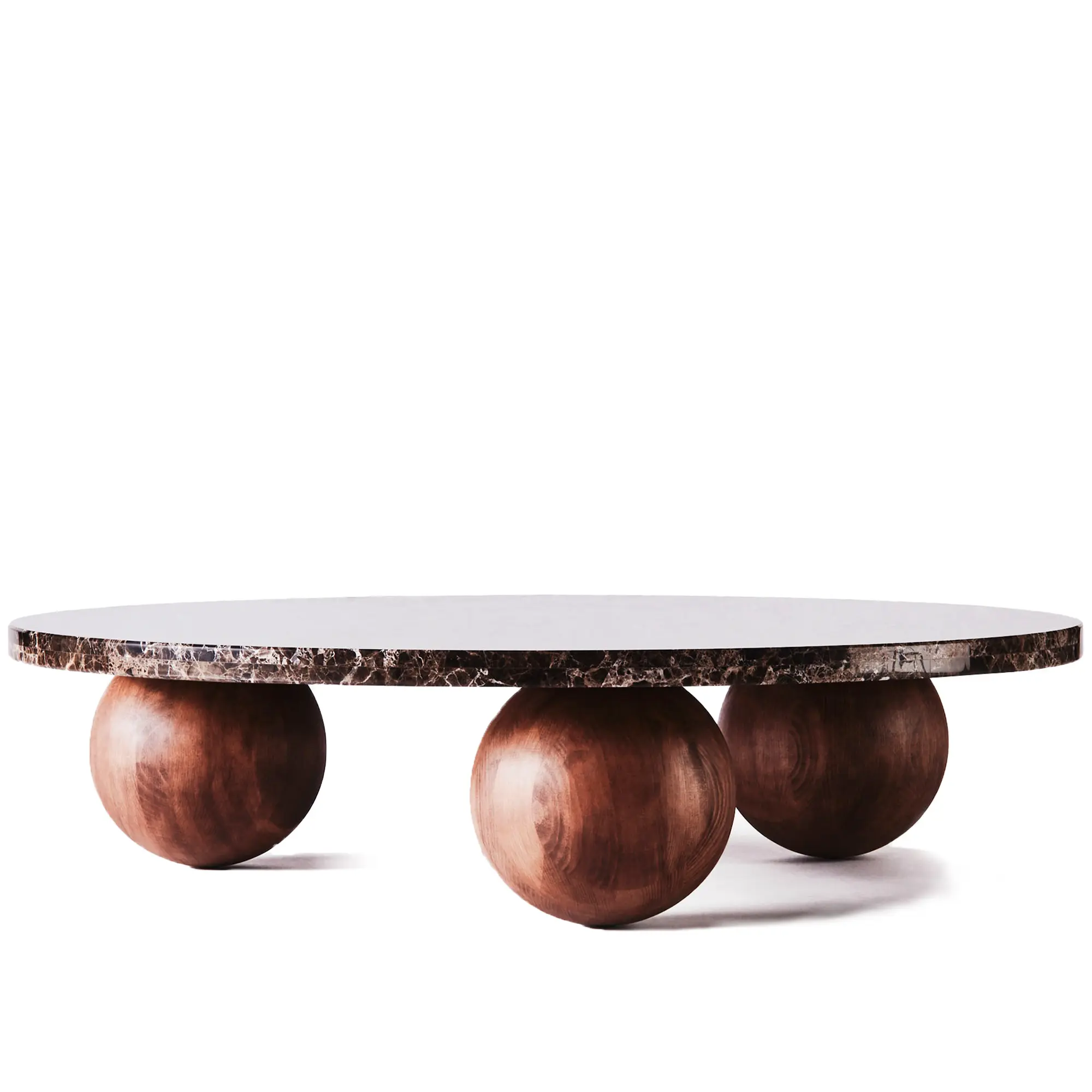 Sphere Sofa Table Round Dark Emperador