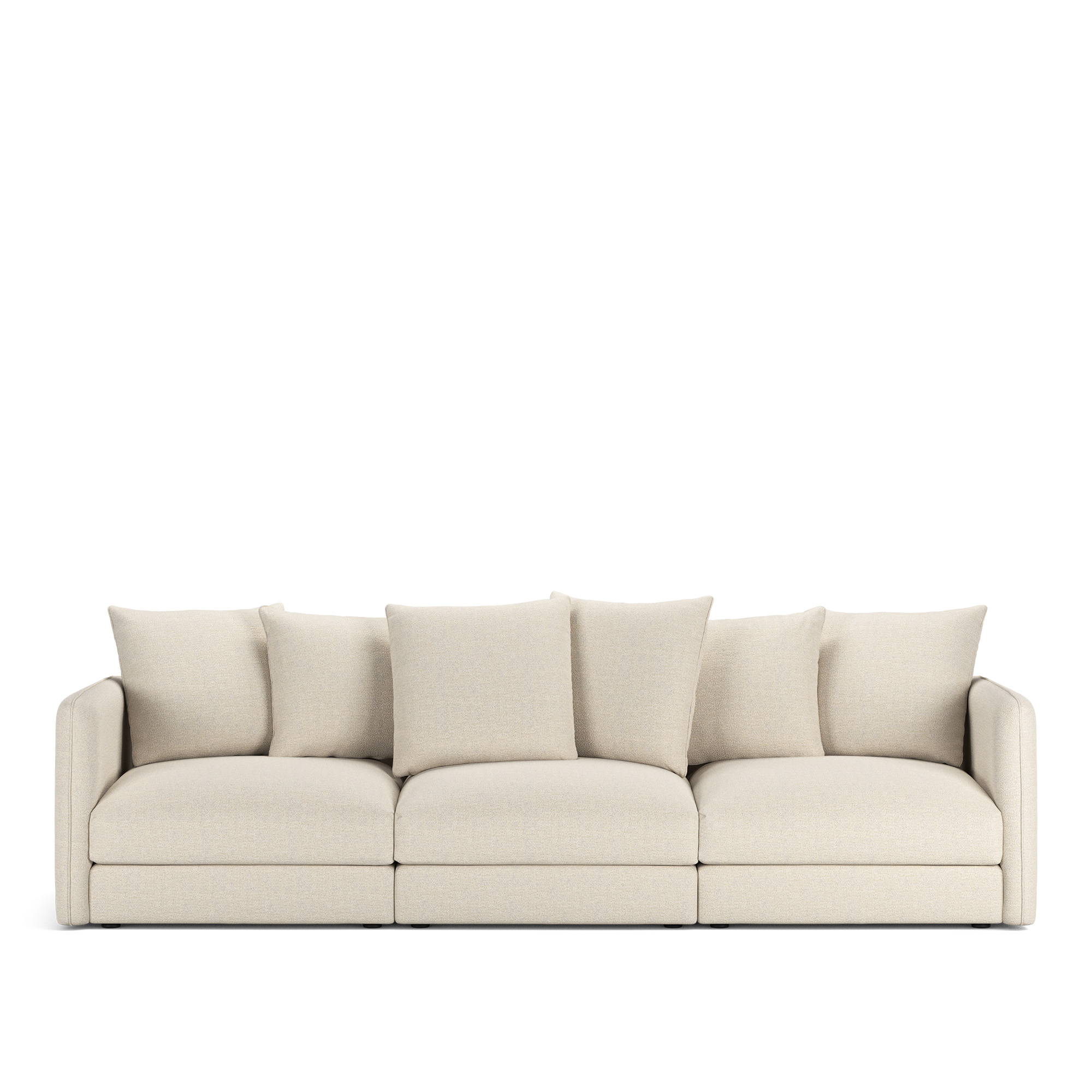 NOGA - Pavarotti 3-Seater, Removable Cover, Cushion Variant 01, Lario 38 - Soffor - Beige