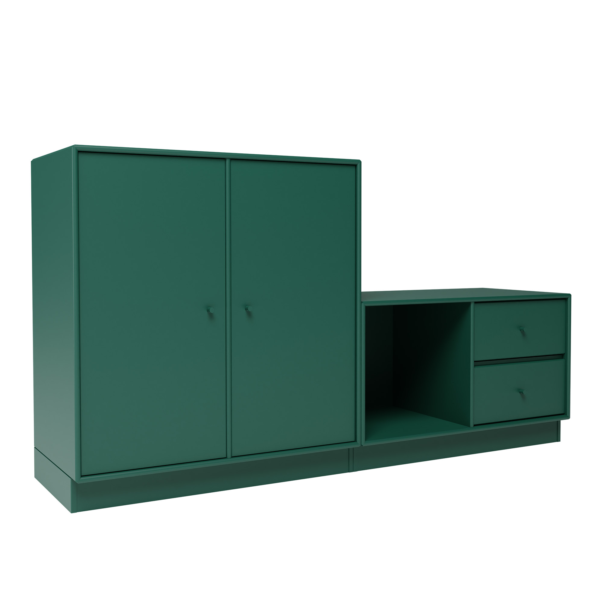 montana - rest i bench 136-pine 07 plinth 7 cm - skåp och vitrinskåp - peter j. lassen - grön - trä